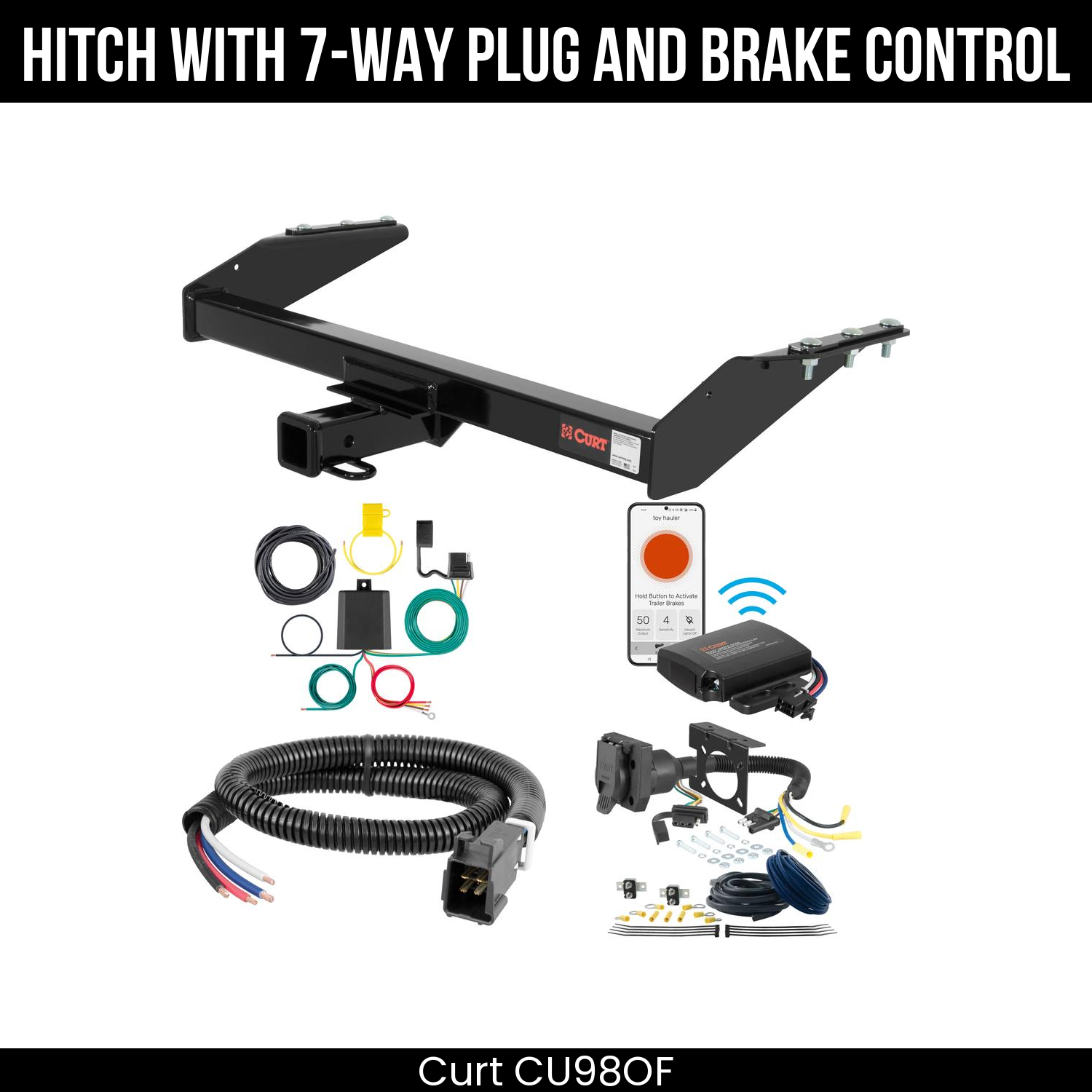 Trailer Hitch , 7-Way , Echo Under-Dash Brake Control