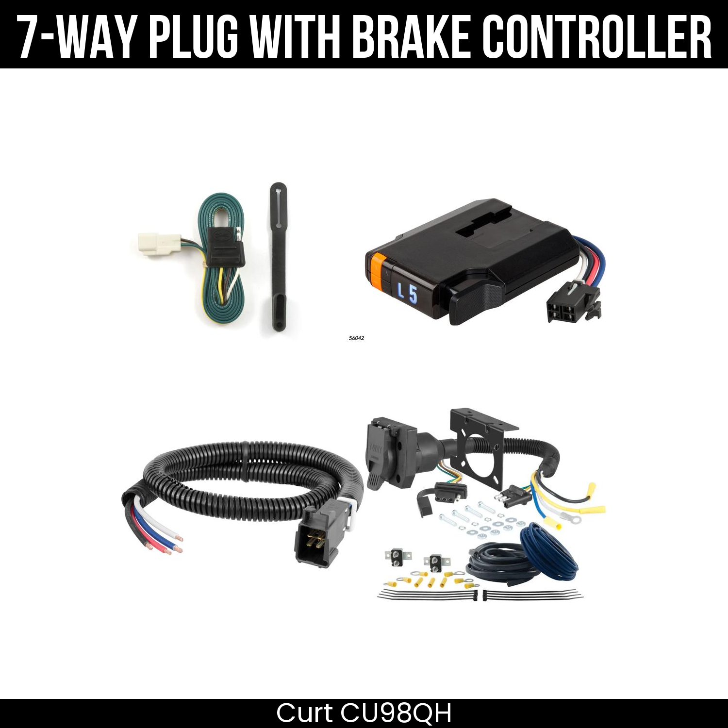 Trailer Wiring 7-Way Plug w/ Bracket , Discovery Next Brake Control