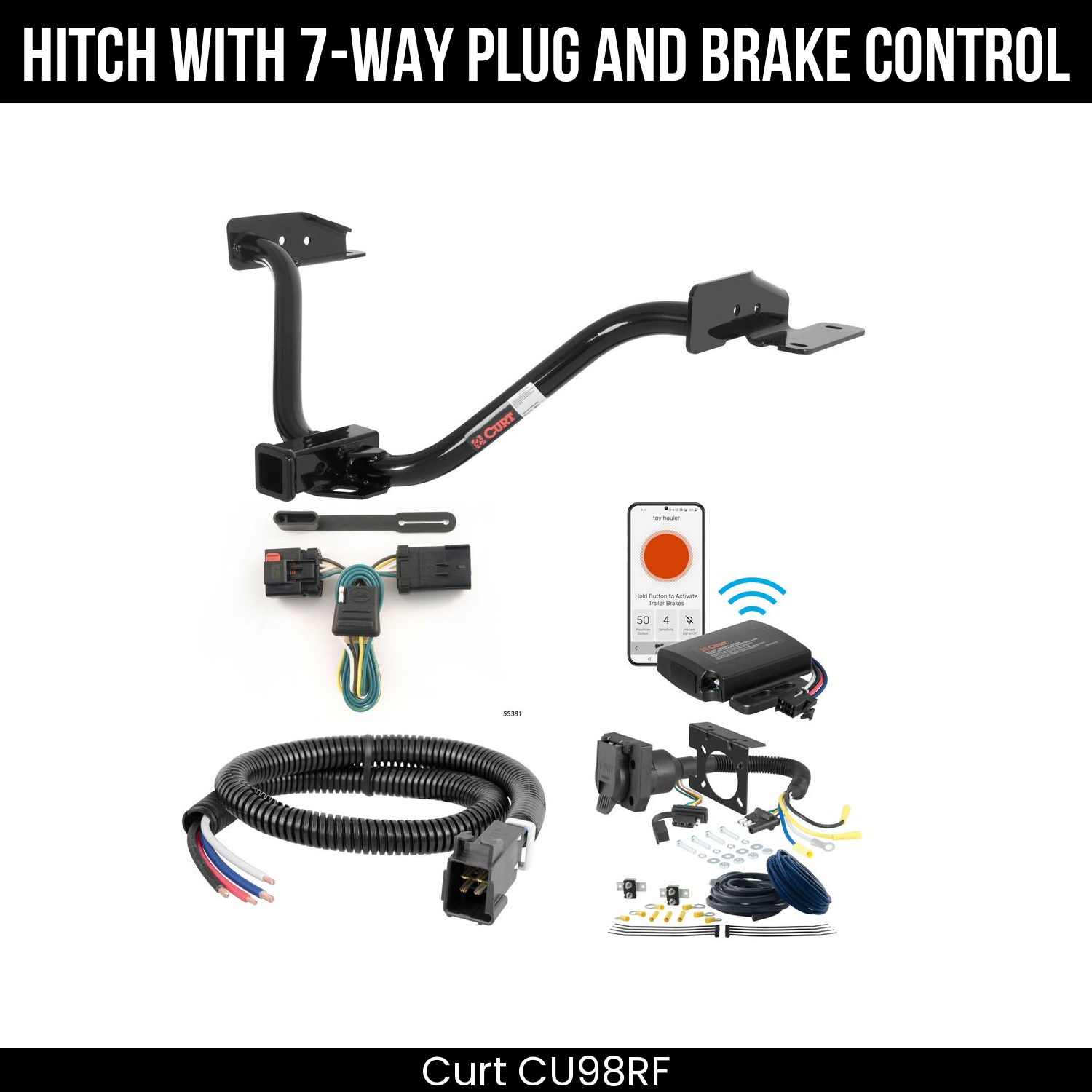 Trailer Hitch , 7-Way , Echo Under-Dash Brake Control