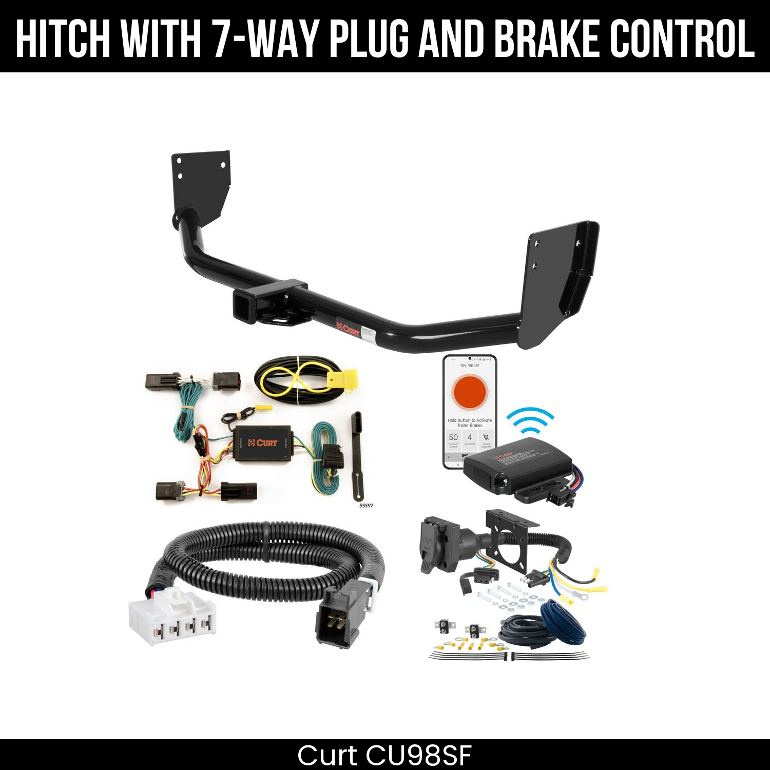 Trailer Hitch , 7-Way , Echo Under-Dash Brake Control
