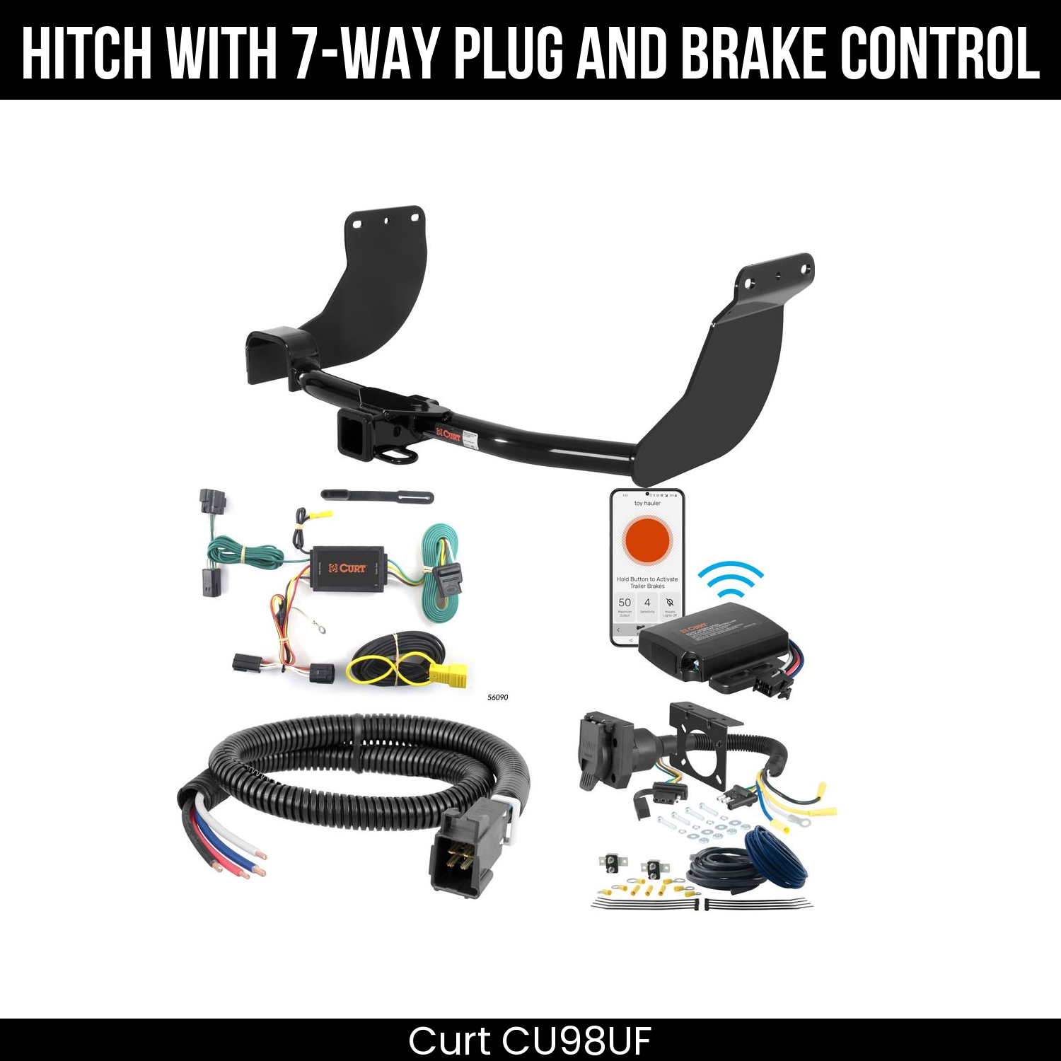 Trailer Hitch , 7-Way , Echo Under-Dash Brake Control
