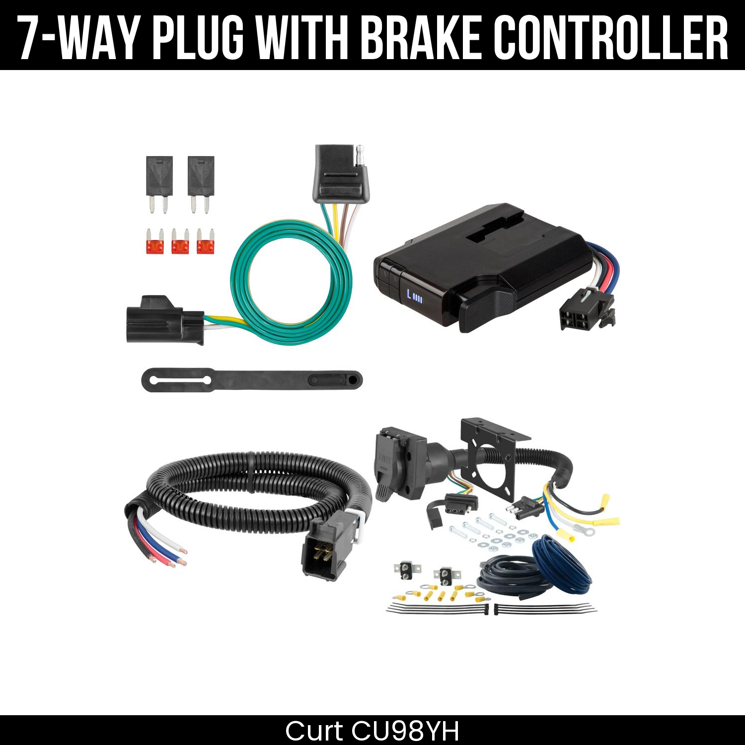 Trailer Wiring 7-Way Plug w/ Bracket , Venturer Brake Control