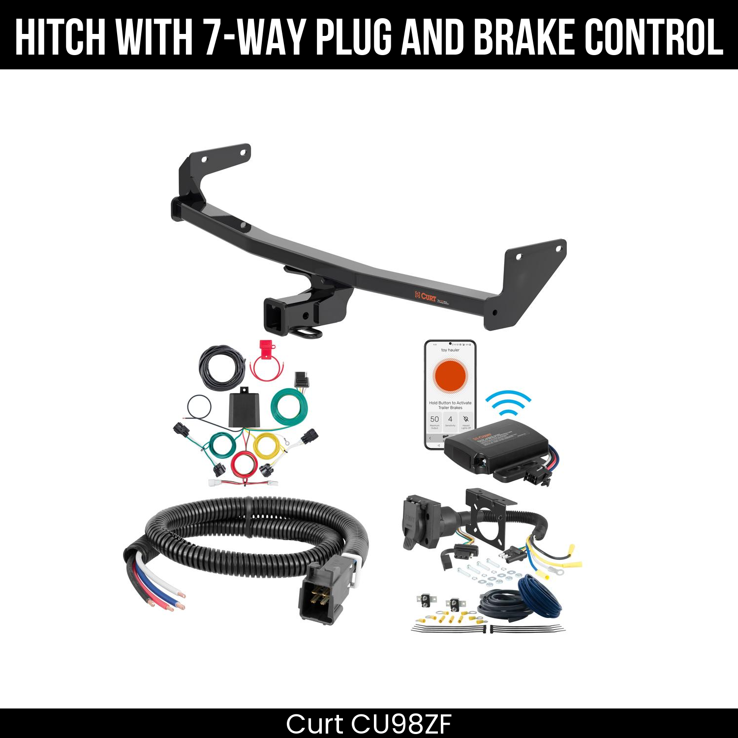 Trailer Hitch , 7-Way , Echo Under-Dash Brake Control