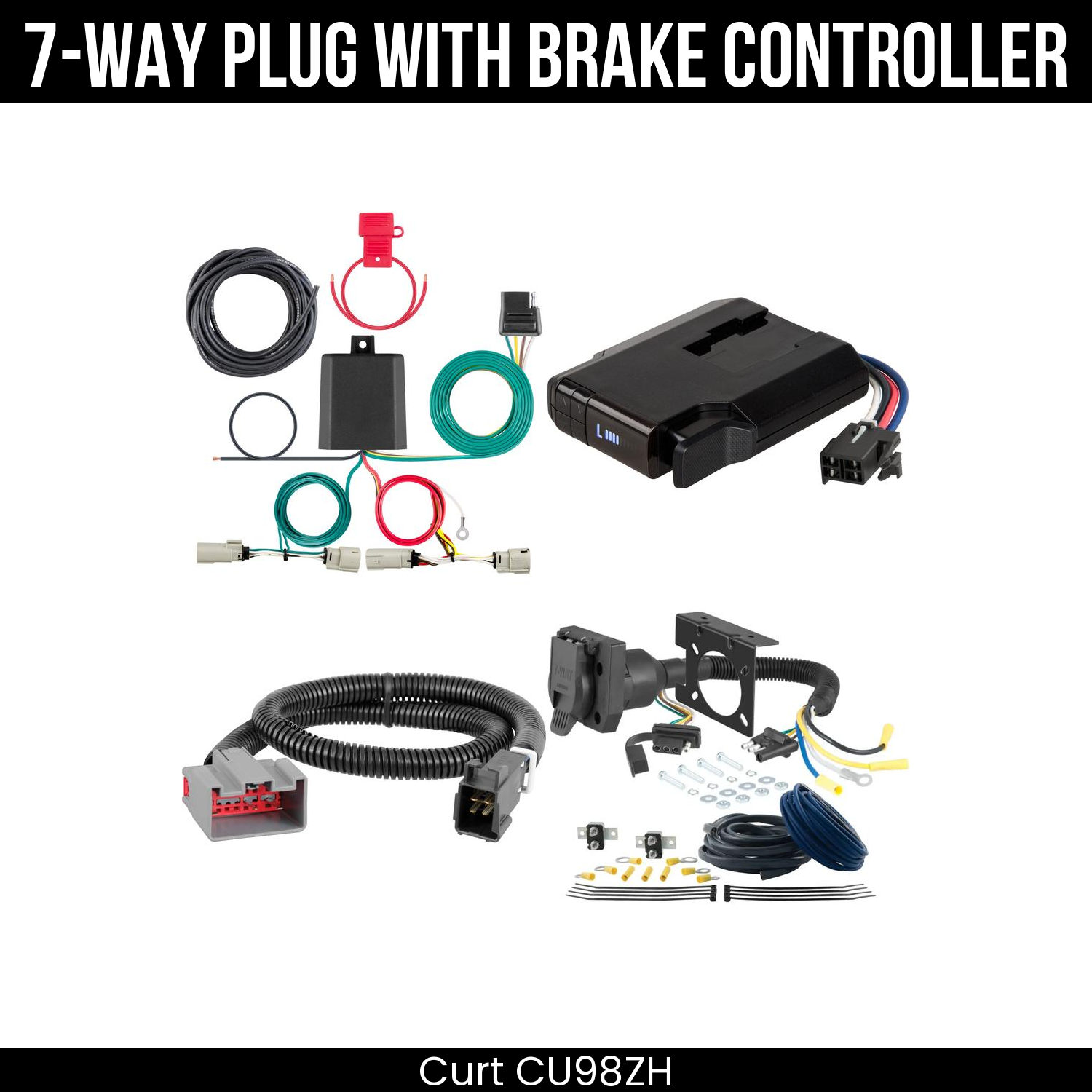 Trailer Wiring 7-Way Plug w/ Bracket , Venturer Brake Control