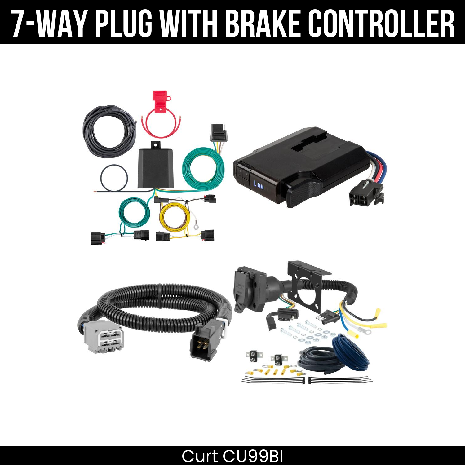 Trailer Wiring 7-Way Plug w/ Bracket , Venturer Brake Control