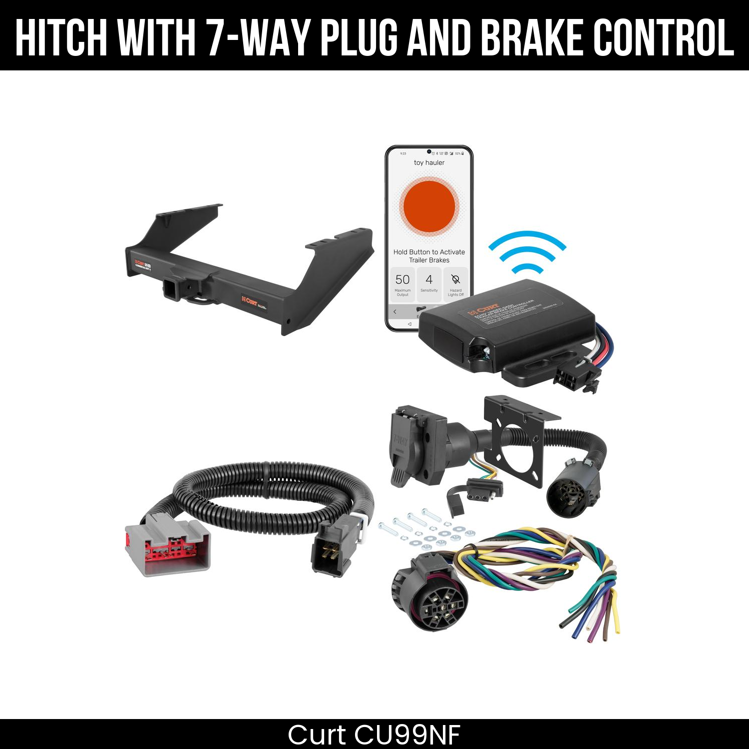 Trailer Hitch , 7-Way , Echo Under-Dash Brake Control