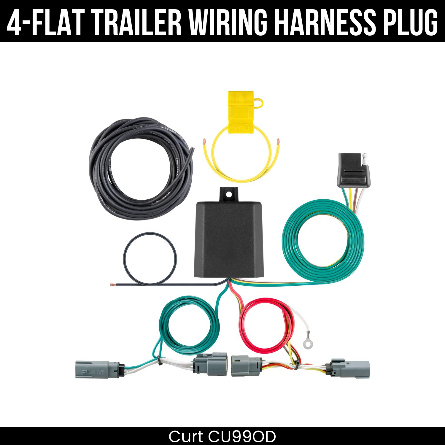 Trailer Wiring 4-Flat Plug Only