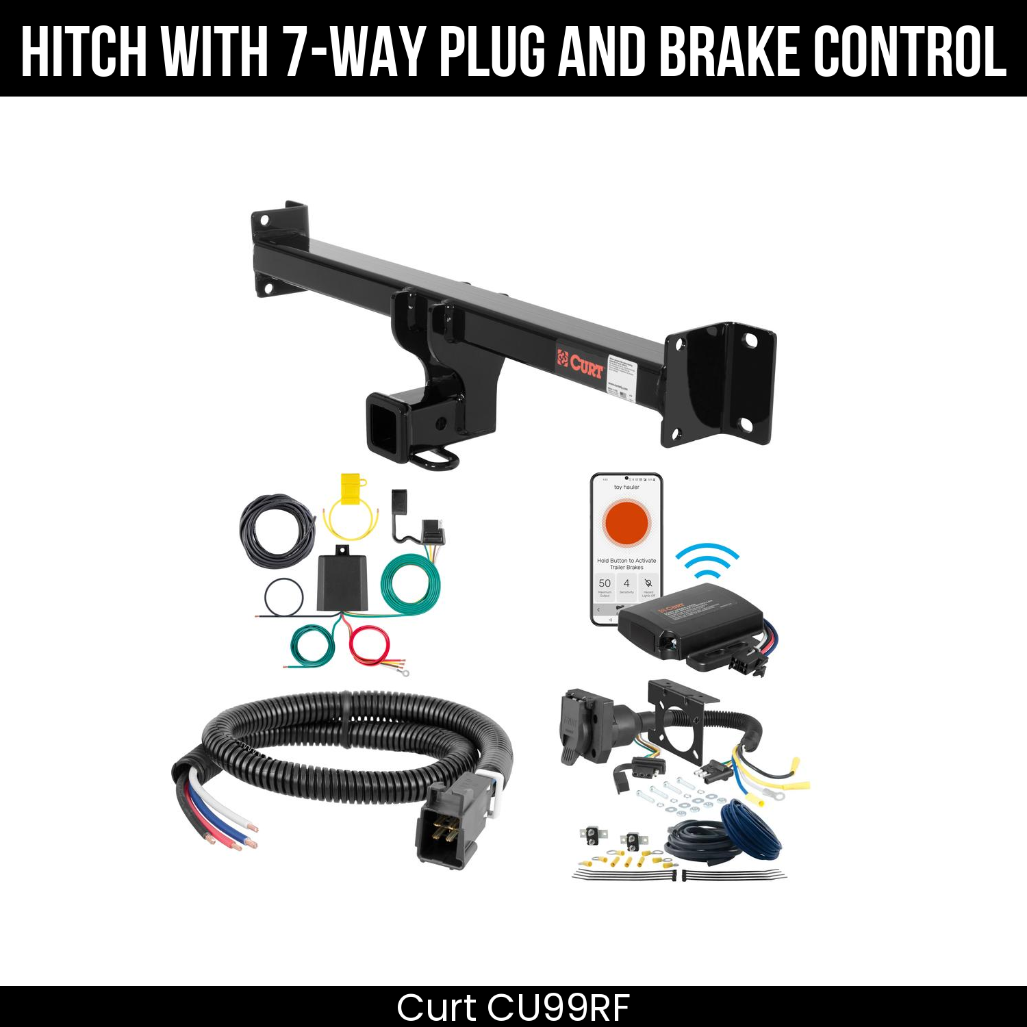 Trailer Hitch , 7-Way , Echo Under-Dash Brake Control