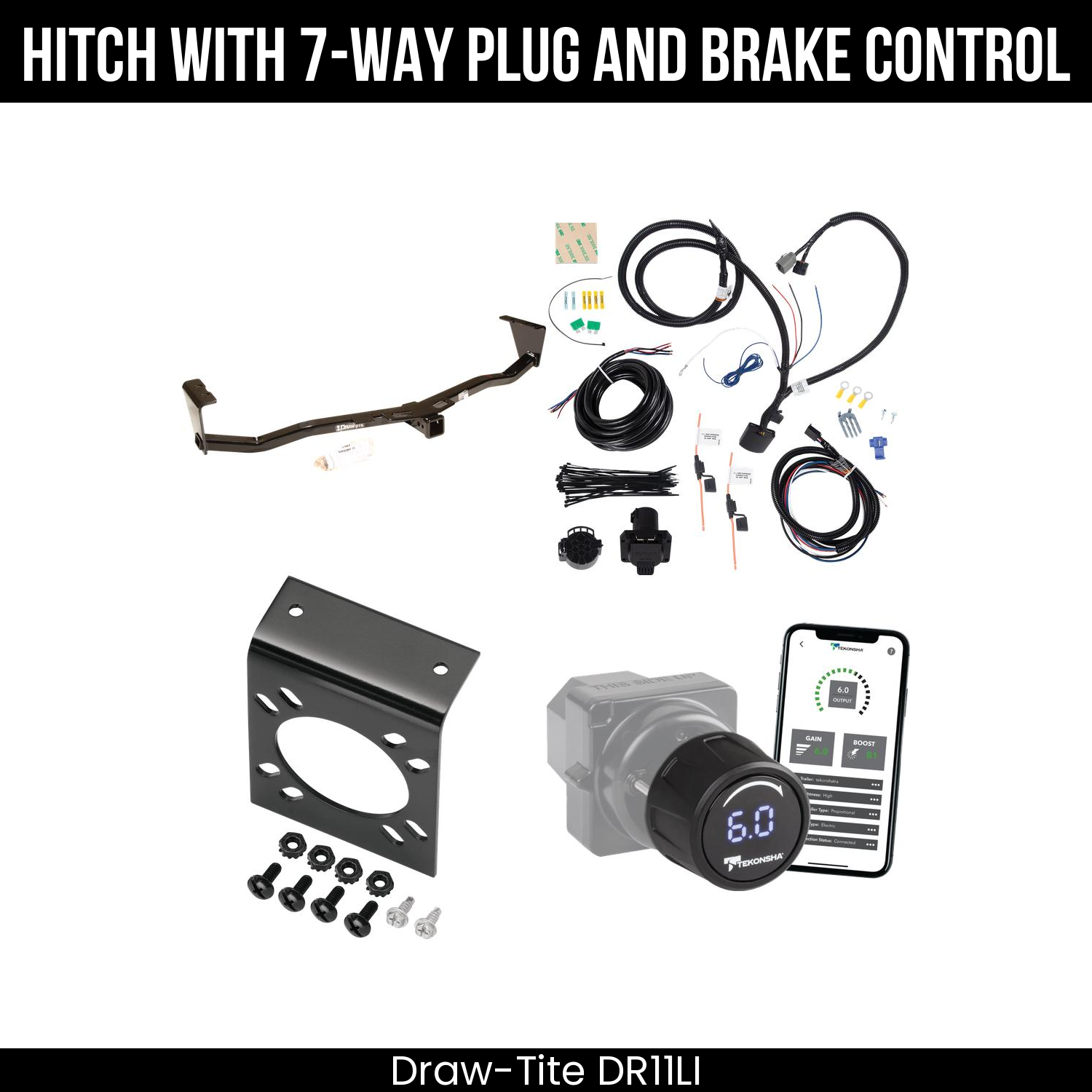Draw Tite DR11LI Hitch With 7 Way Plug And Brake Control Bundle Featureimg