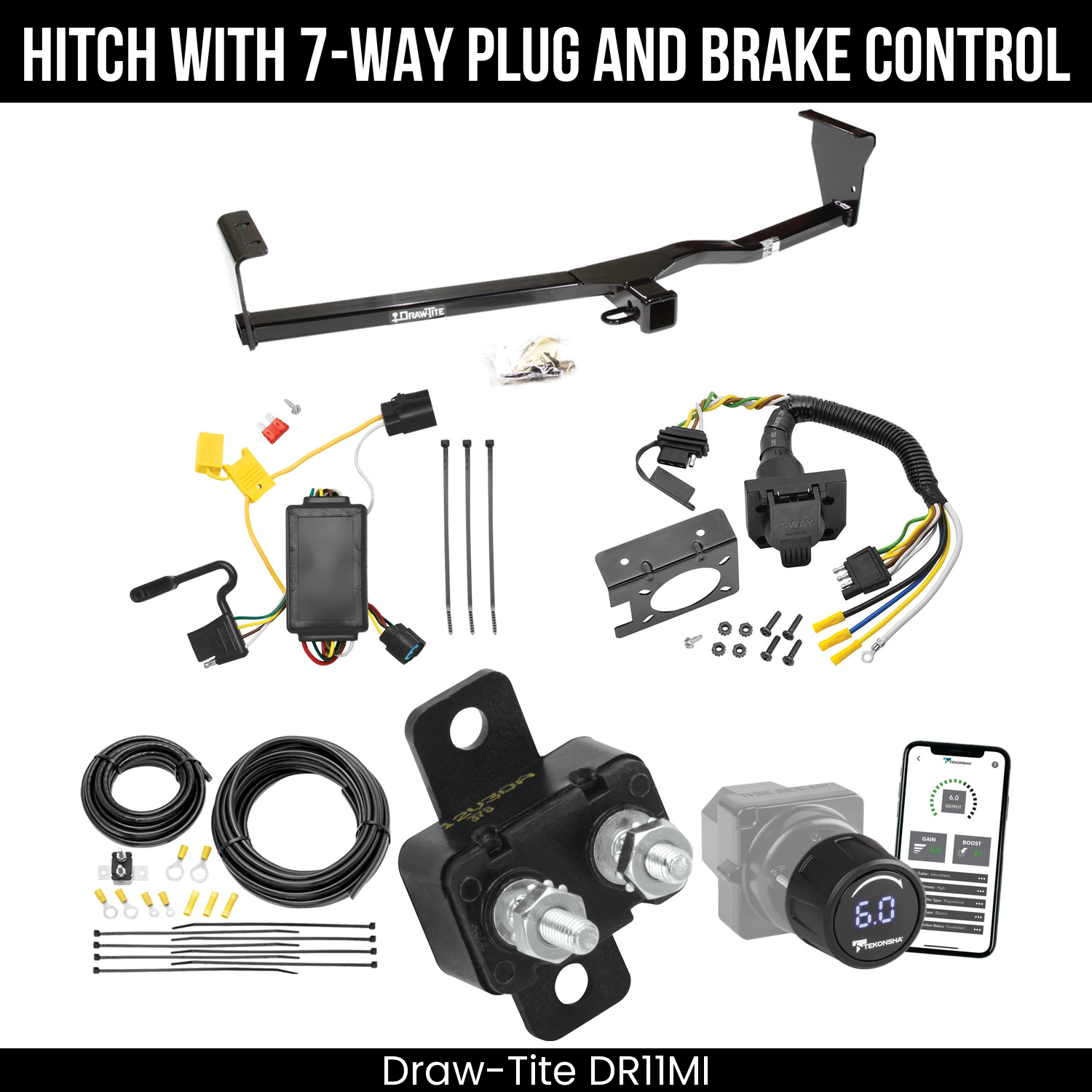 Draw Tite DR11MI Hitch With 7 Way Plug And Brake Control Bundle Featureimg