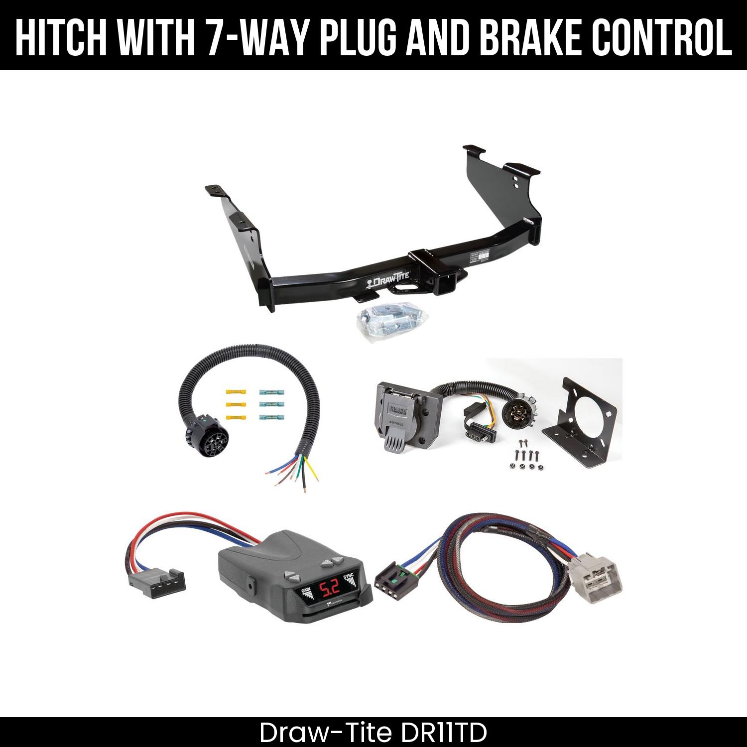 Trailer Hitch , 7-Way , Tekonsha Brakeman IV Brake Control