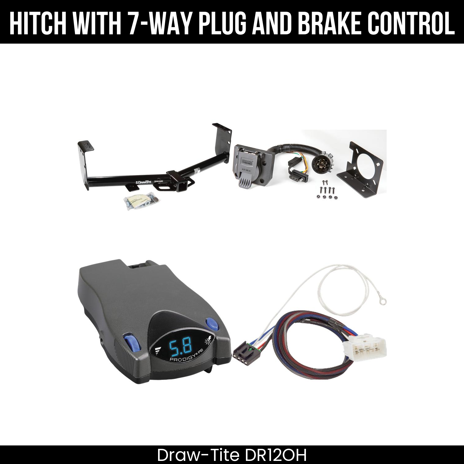Trailer Hitch , 7-Way , Tekonsha Prodigy P2 Brake Control