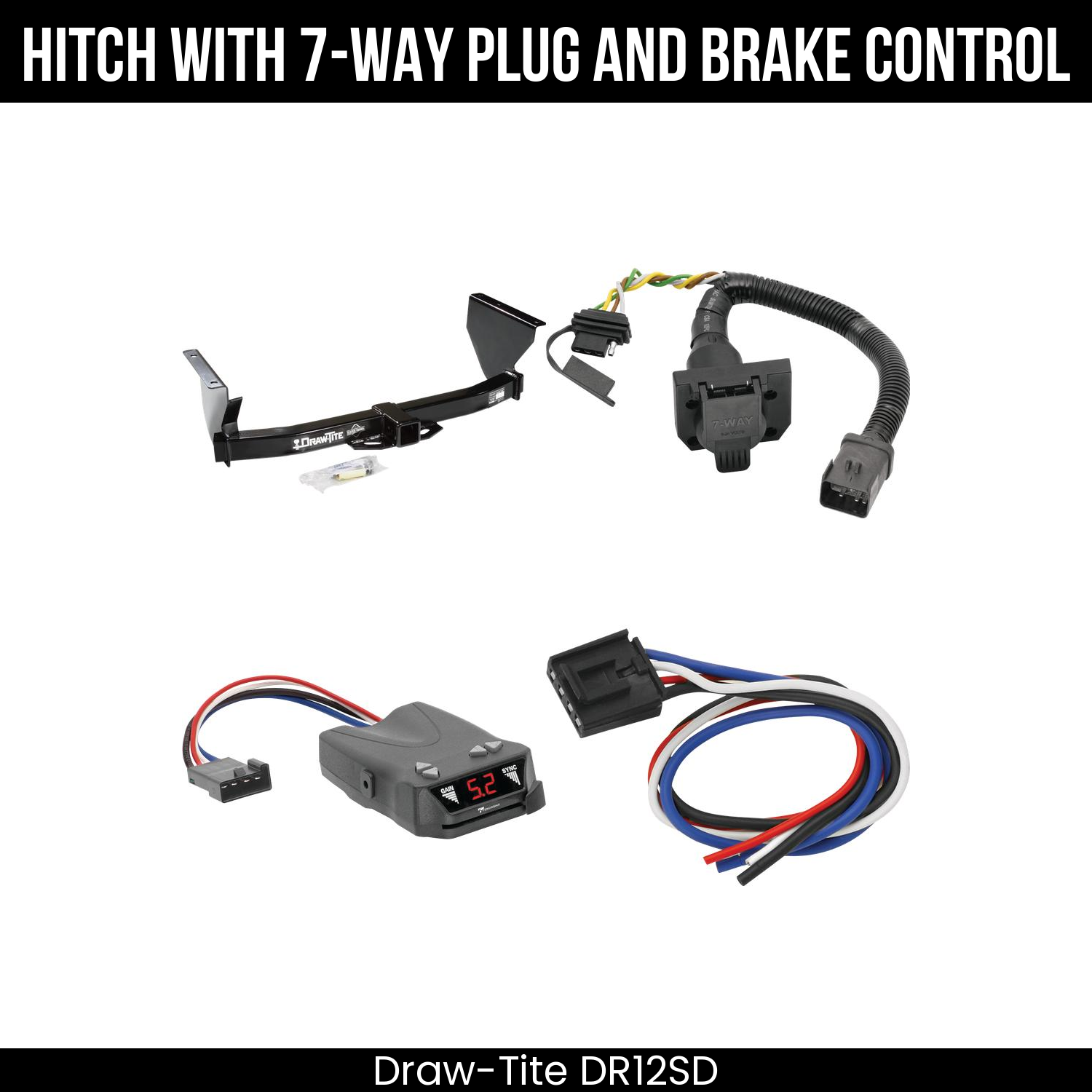 Trailer Hitch , 7-Way , Tekonsha Brakeman IV Brake Control