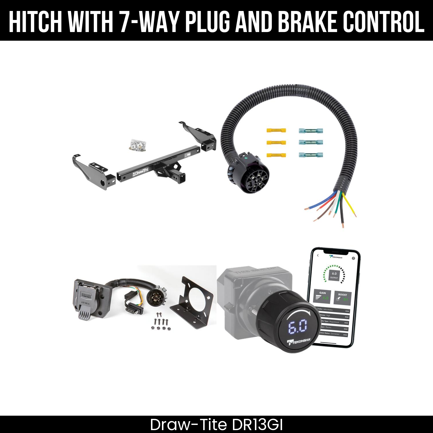 Draw Tite DR13GI Hitch With 7 Way Plug And Brake Control Bundle Featureimg