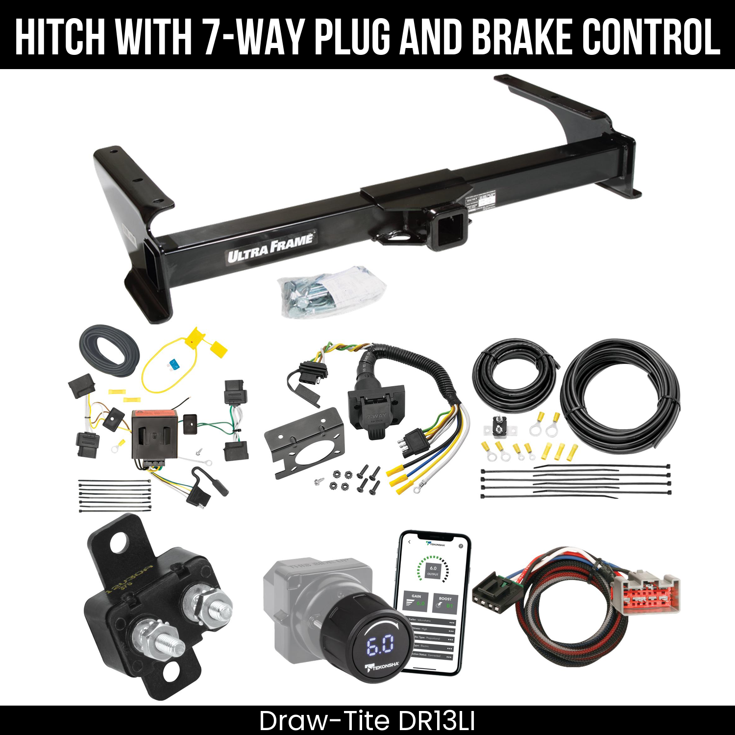 Draw Tite DR13LI Hitch With 7 Way Plug And Brake Control Bundle Featureimg