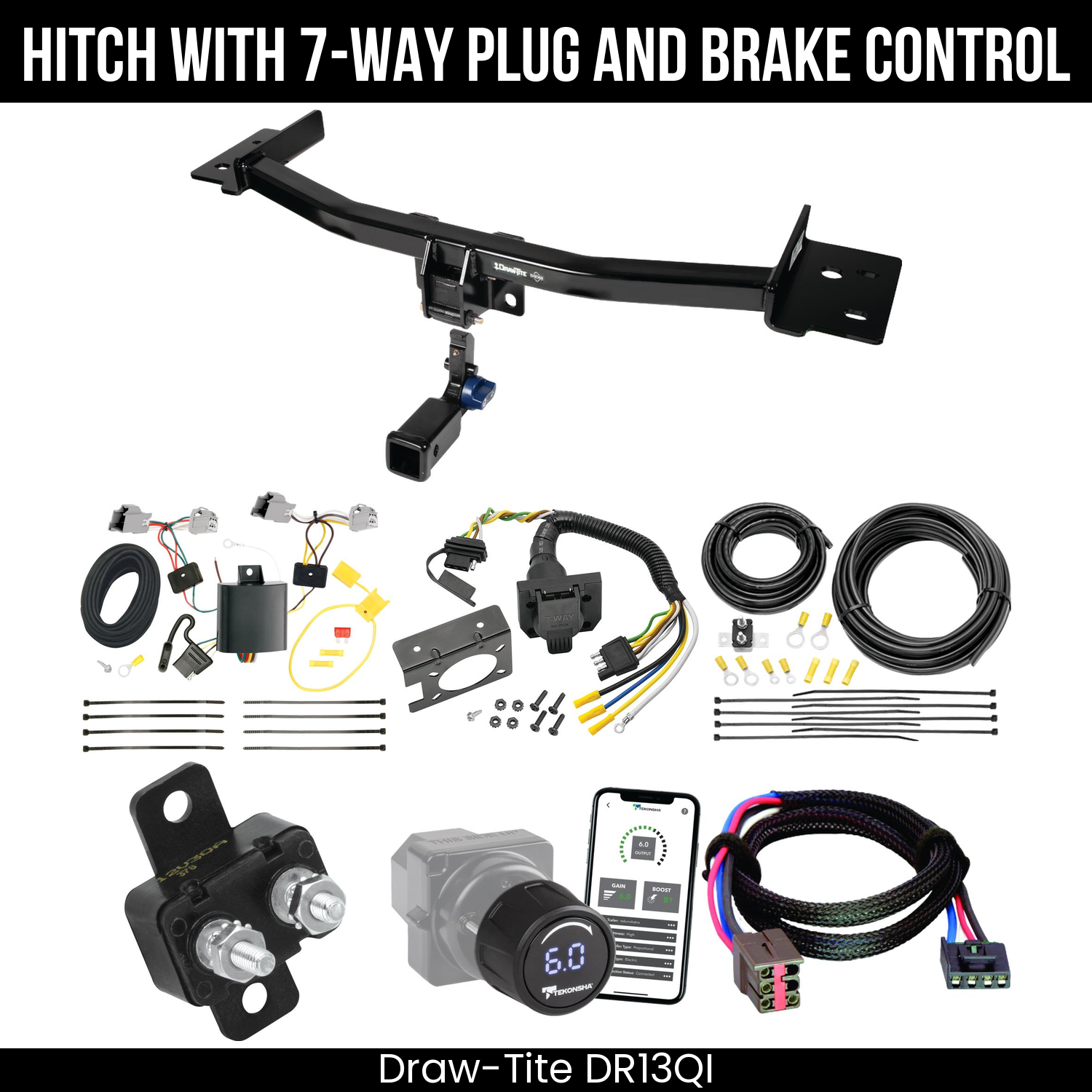 Draw Tite DR13QI Hitch With 7 Way Plug And Brake Control Bundle Featureimg