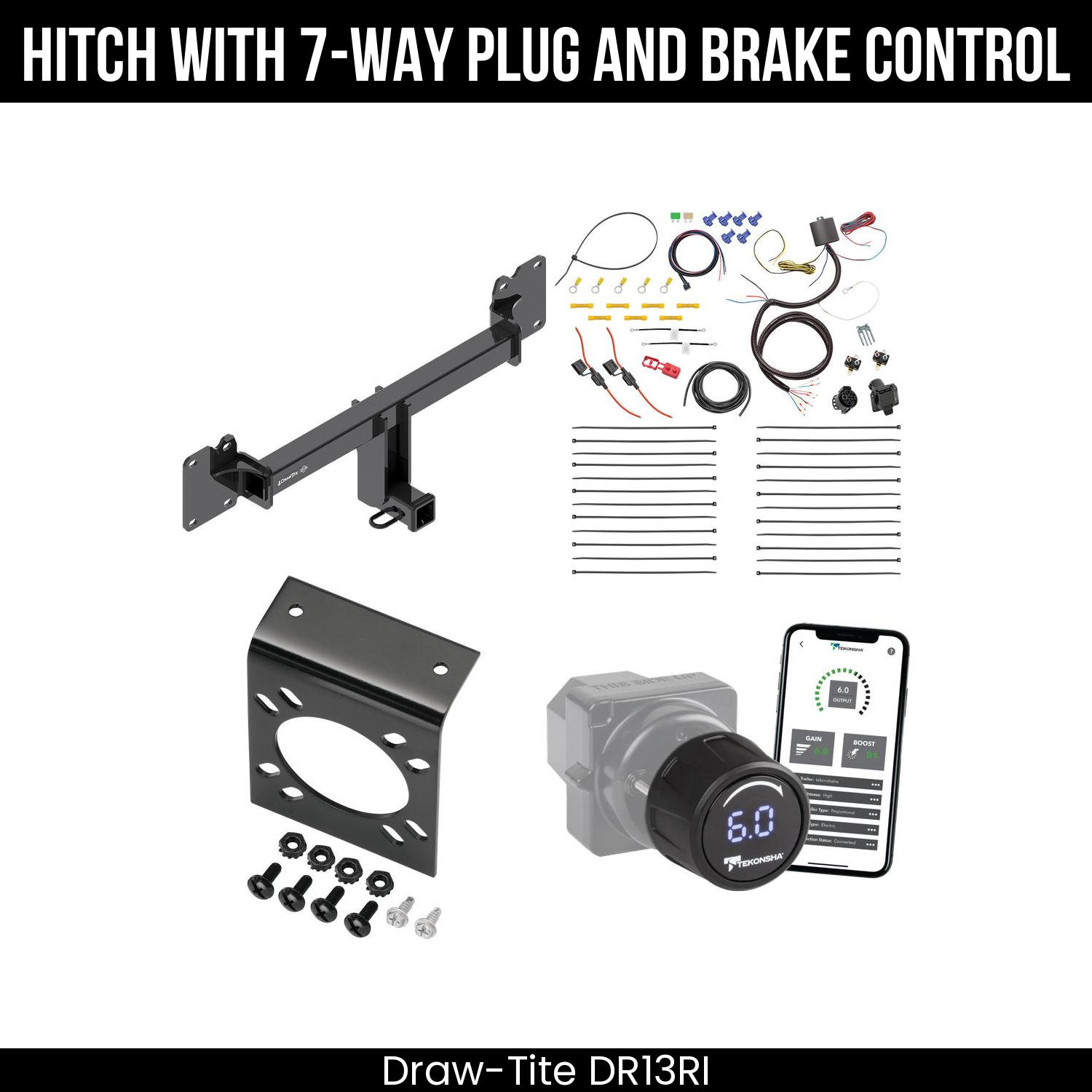 Draw Tite DR13RI Hitch With 7 Way Plug And Brake Control Bundle Featureimg