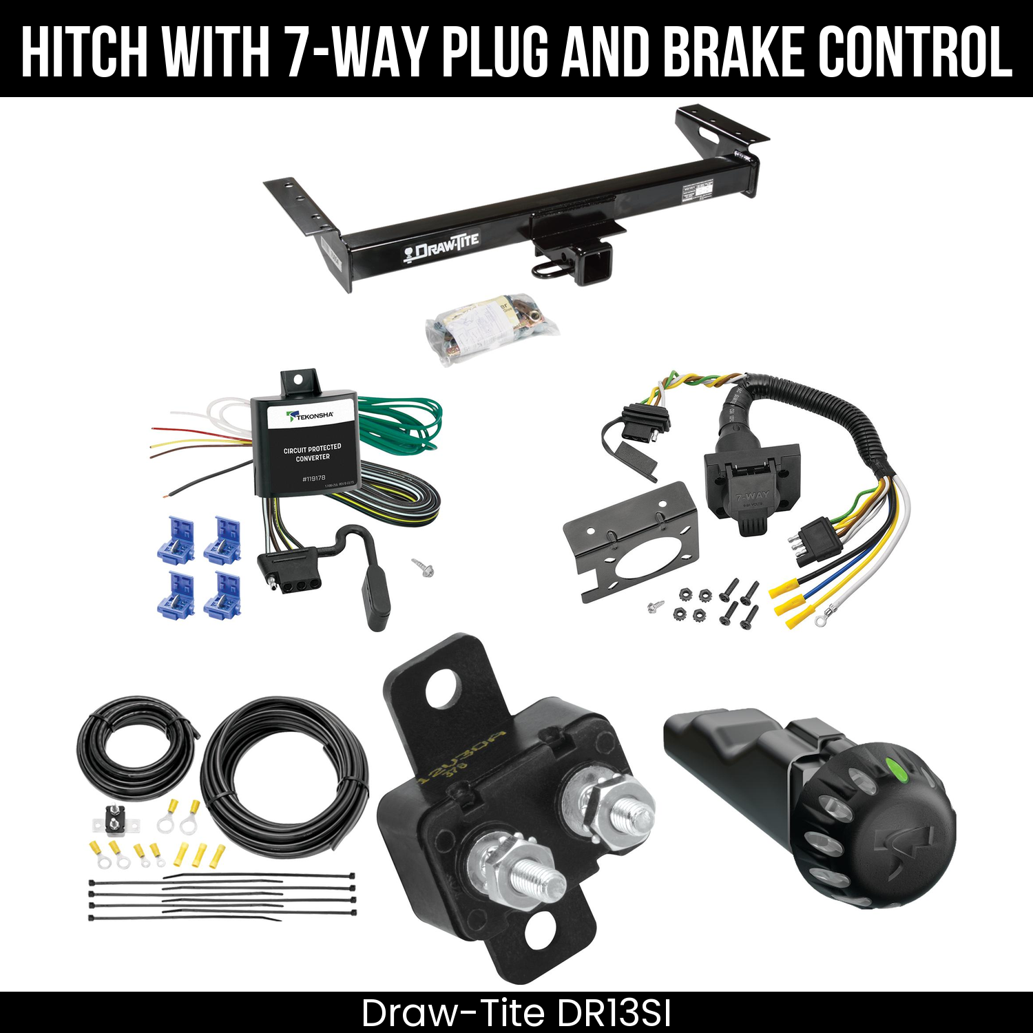 Draw Tite DR13SI Hitch With 7 Way Plug And Brake Control Bundle Featureimg
