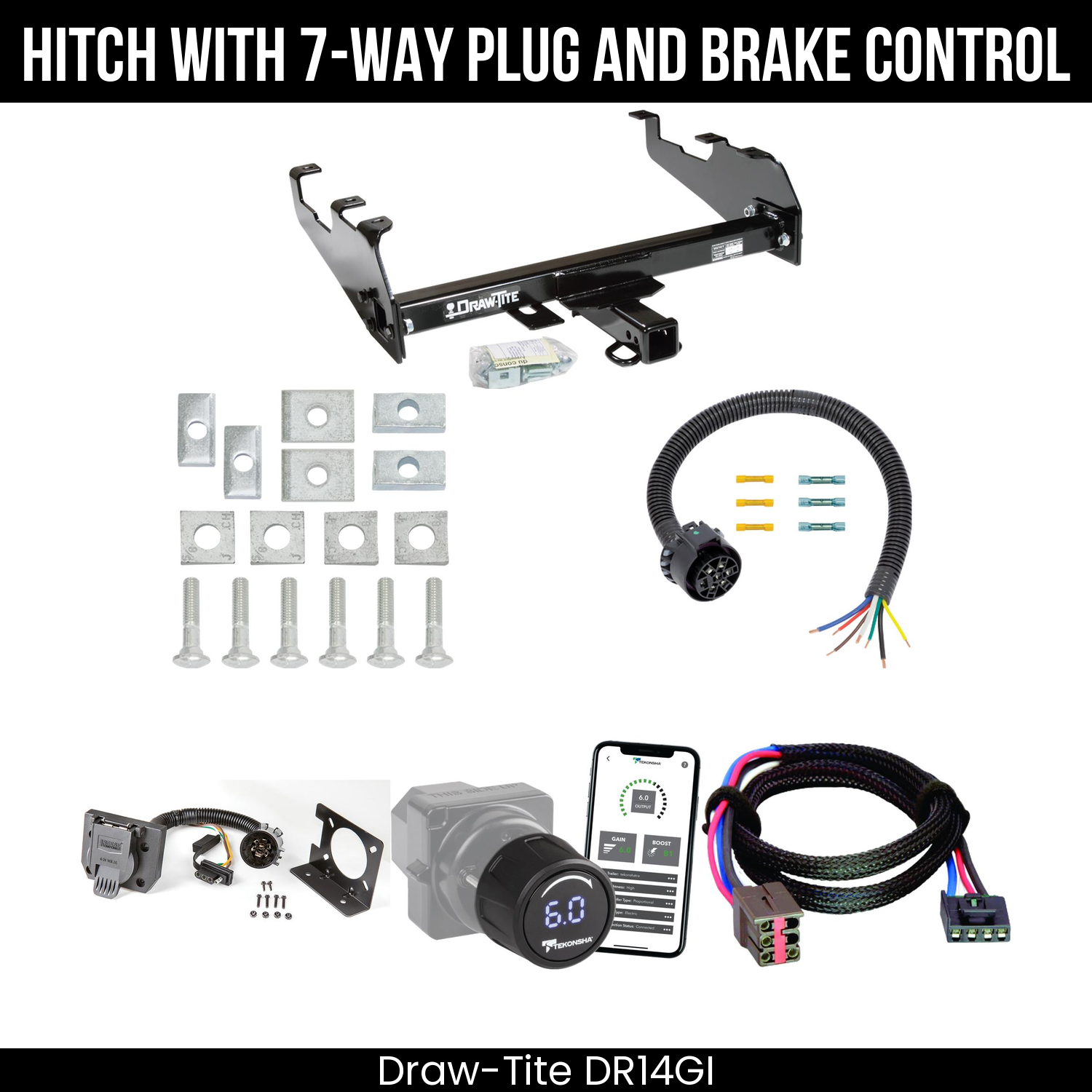 Draw Tite DR14GI Hitch With 7 Way Plug And Brake Control Bundle Featureimg