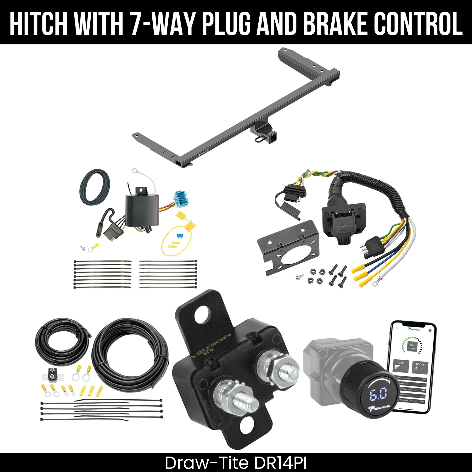 Draw Tite DR14PI Hitch With 7 Way Plug And Brake Control Bundle Featureimg