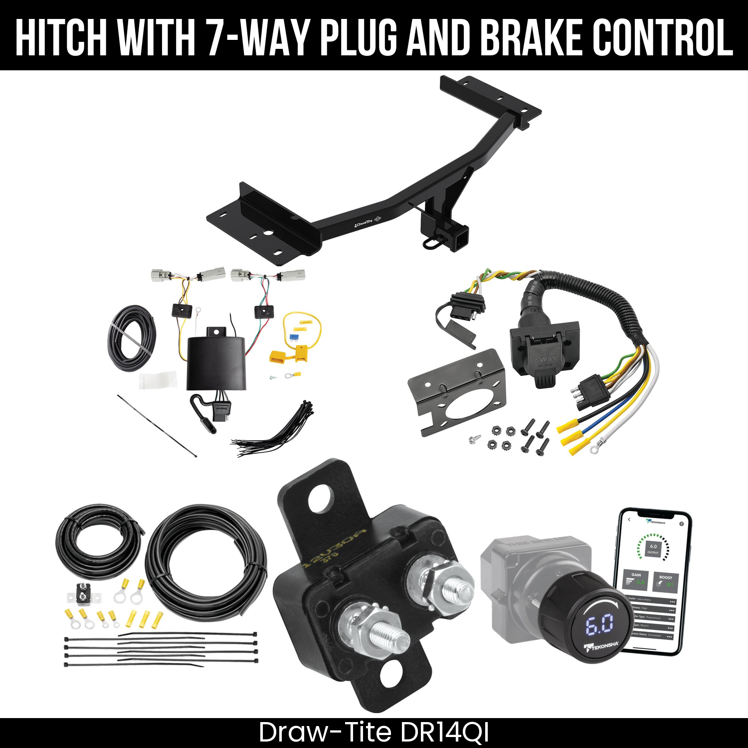 Draw Tite DR14QI Hitch With 7 Way Plug And Brake Control Bundle Featureimg
