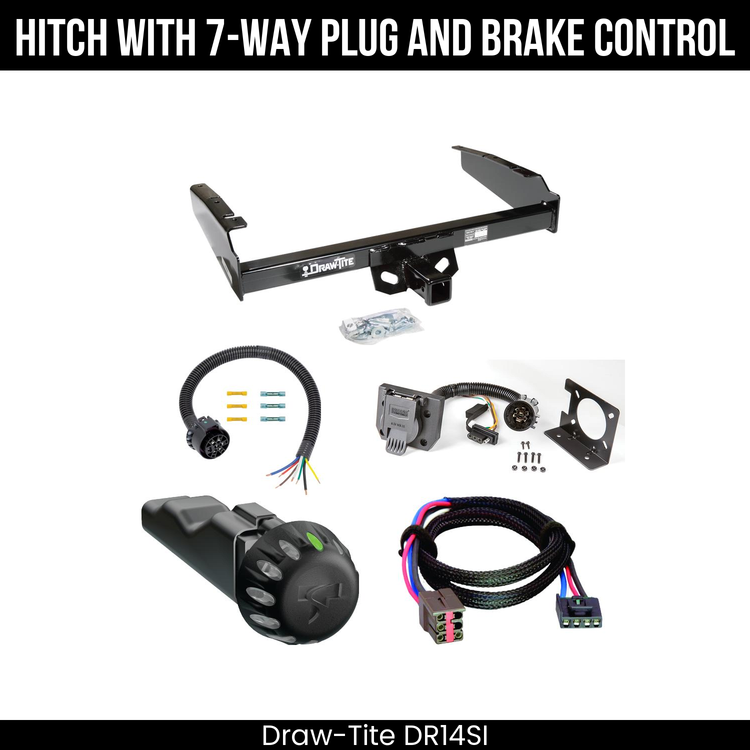 Draw Tite DR14SI Hitch With 7 Way Plug And Brake Control Bundle Featureimg