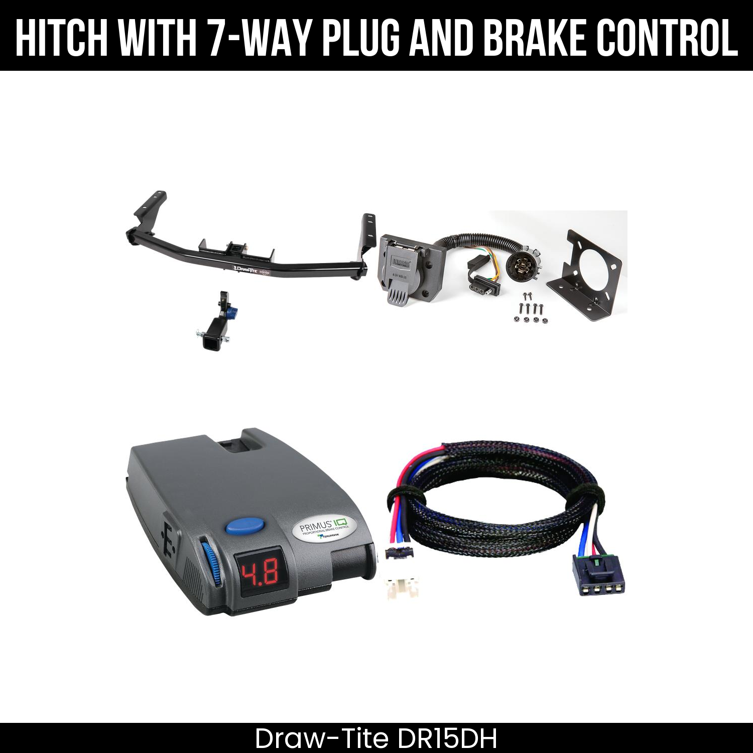 Trailer Hitch , 7-Way , Tekonsha Primus IQ Brake Control