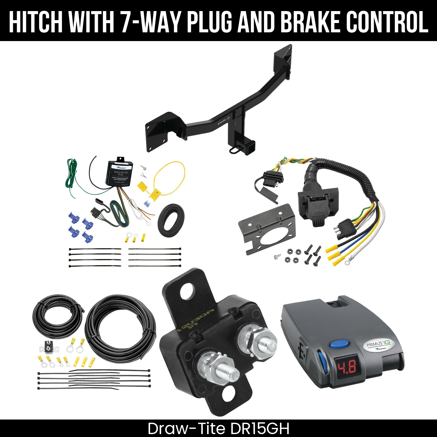 Trailer Hitch , 7-Way , Tekonsha Primus IQ Brake Control