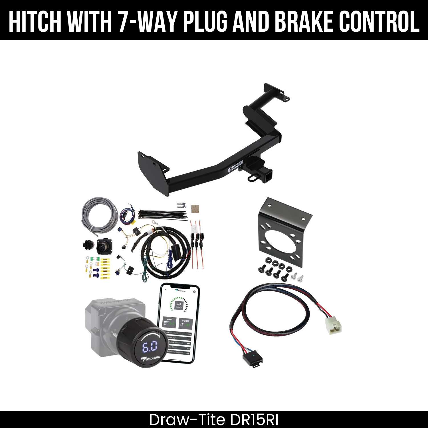 Draw Tite DR15RI Hitch With 7 Way Plug And Brake Control Bundle Featureimg