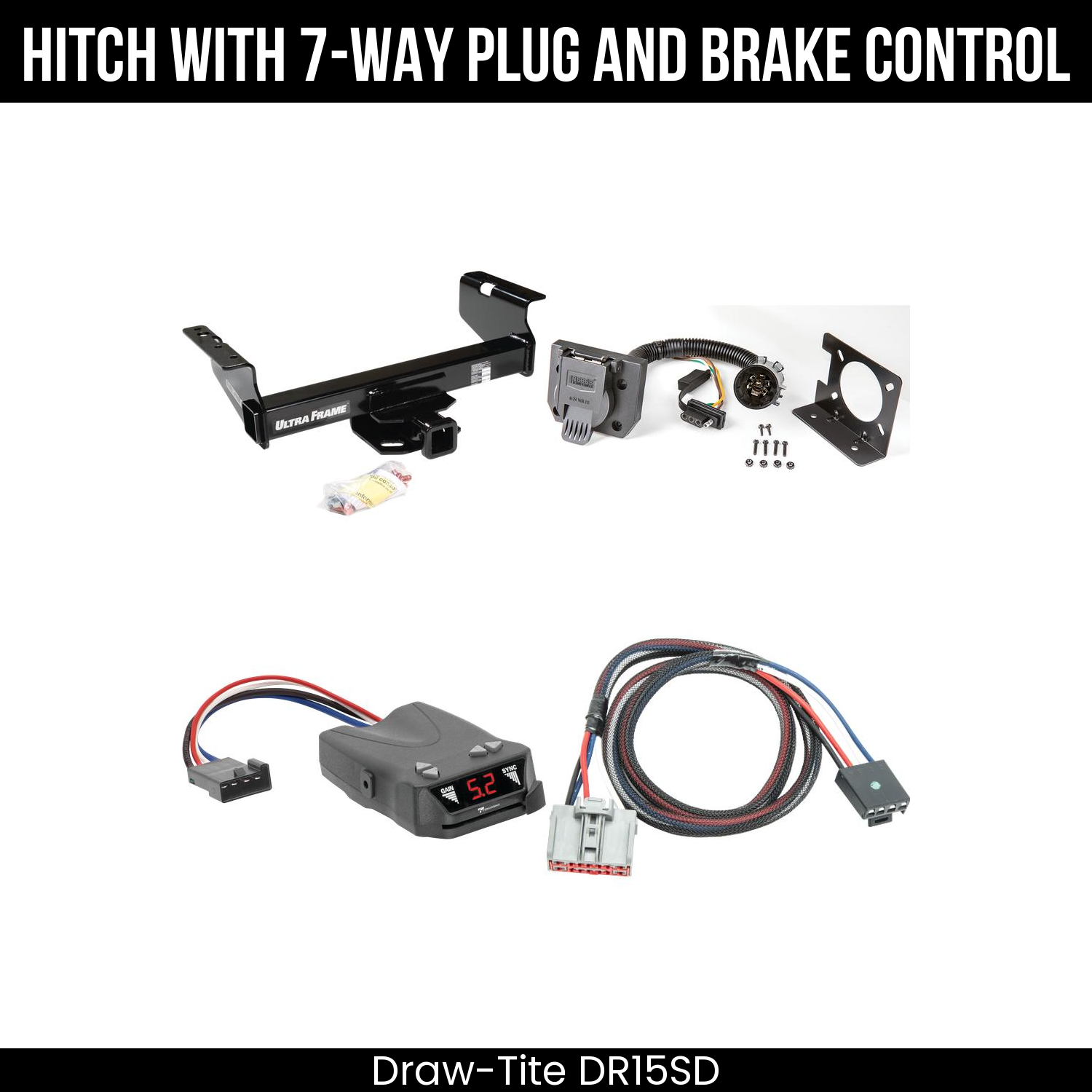 Trailer Hitch , 7-Way , Tekonsha Brakeman IV Brake Control