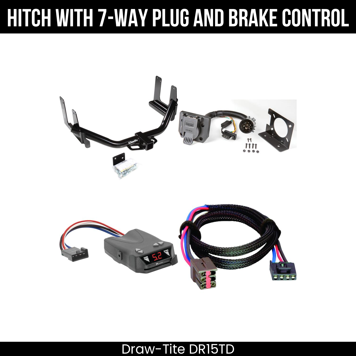 Trailer Hitch , 7-Way , Tekonsha Brakeman IV Brake Control