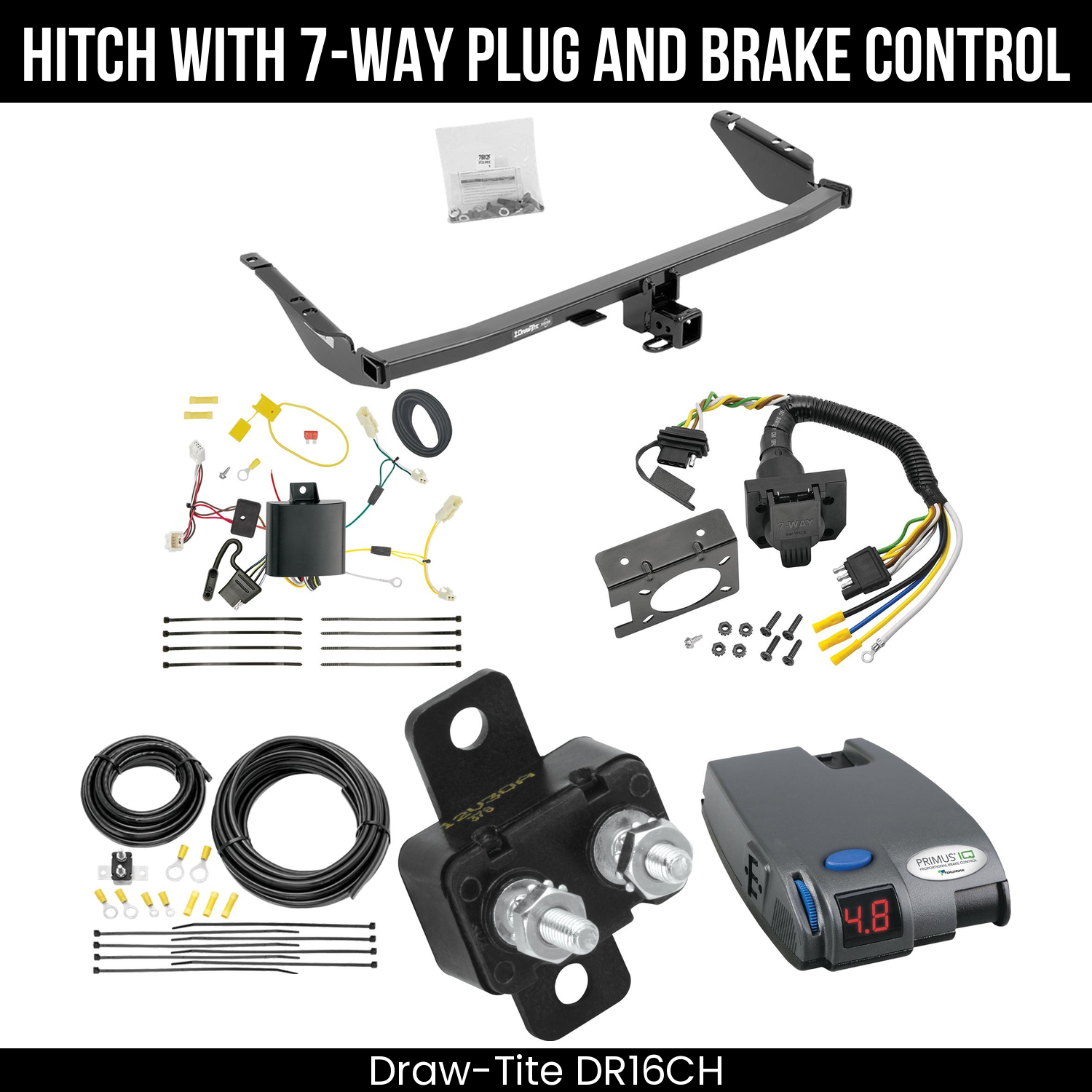 Trailer Hitch , 7-Way , Tekonsha Primus IQ Brake Control