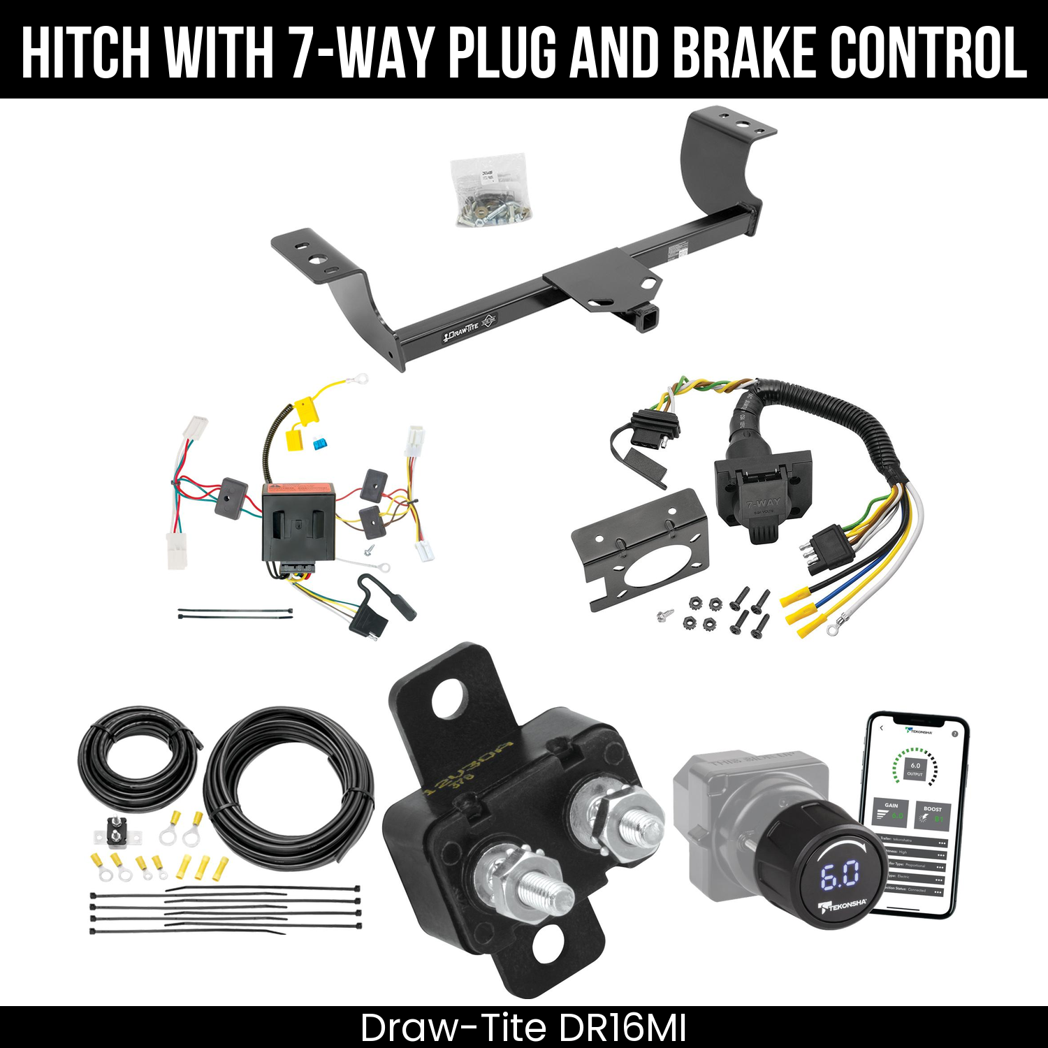 Draw Tite DR16MI Hitch With 7 Way Plug And Brake Control Bundle Featureimg