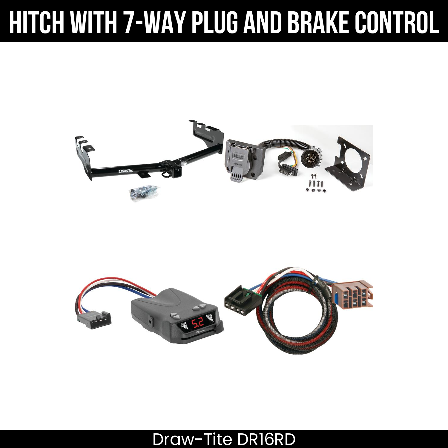 Trailer Hitch , 7-Way , Tekonsha Brakeman IV Brake Control