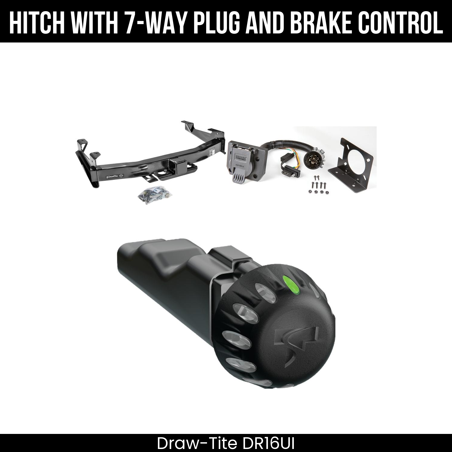 Draw Tite DR16UI Hitch With 7 Way Plug And Brake Control Bundle Featureimg