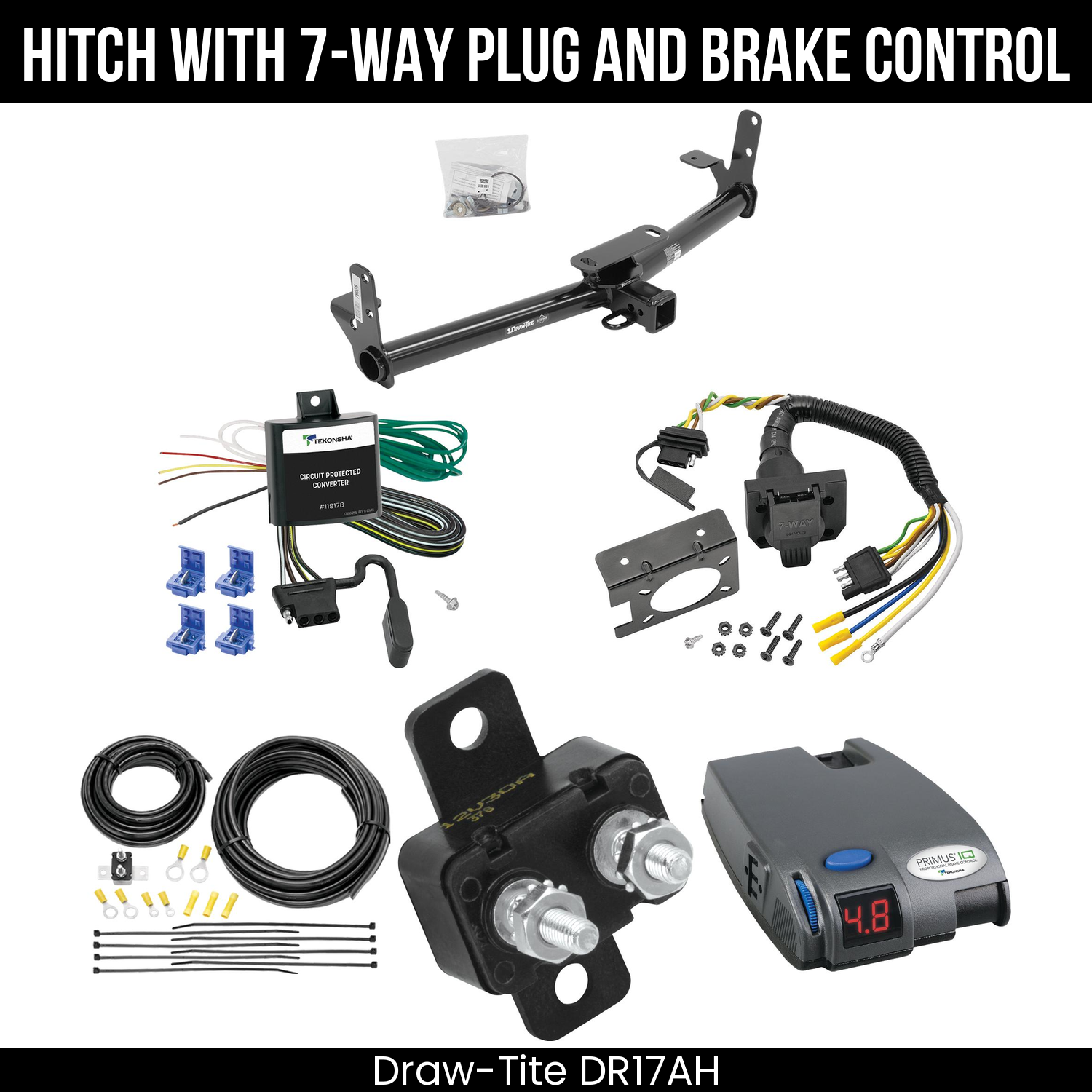 Trailer Hitch , 7-Way , Tekonsha Primus IQ Brake Control