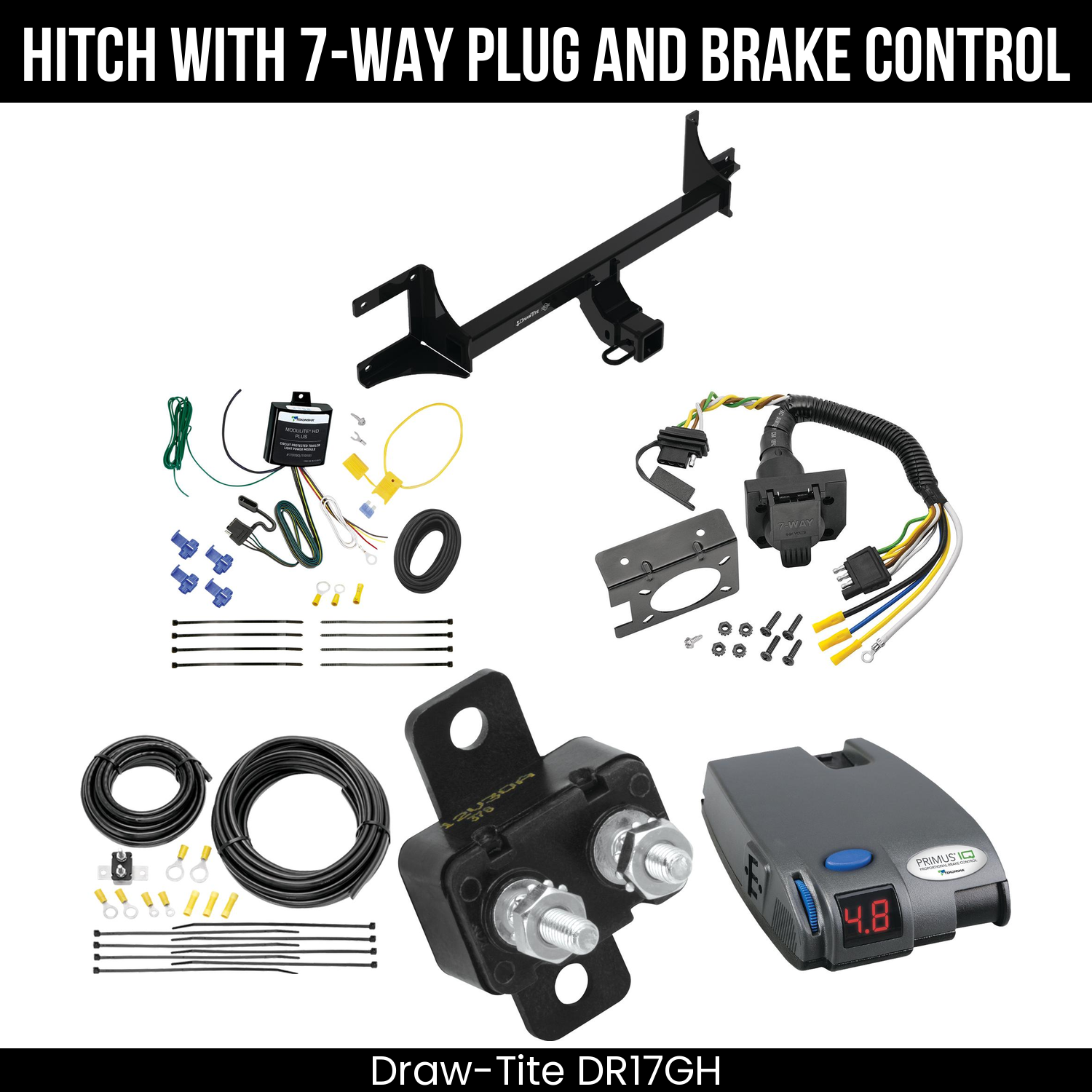 Trailer Hitch , 7-Way , Tekonsha Primus IQ Brake Control