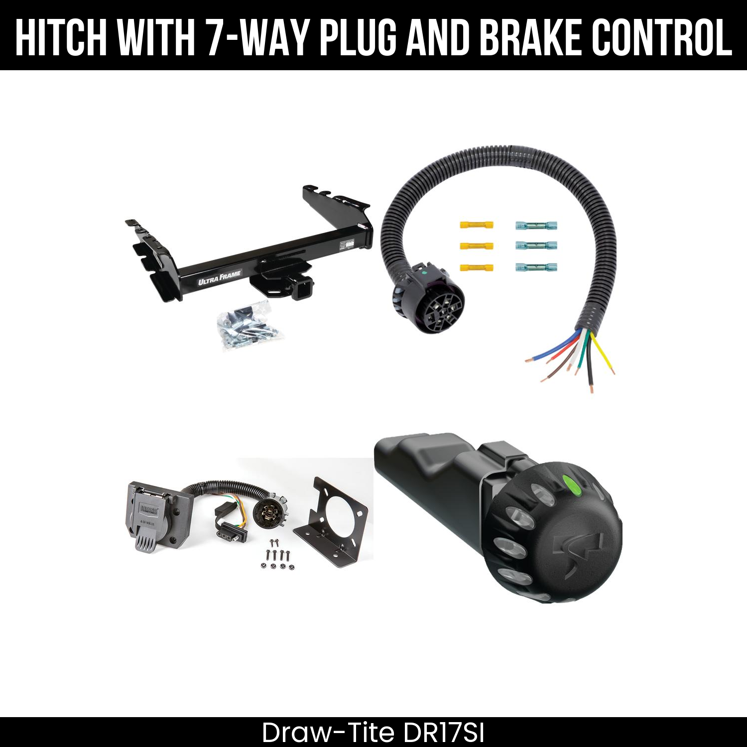 Draw Tite DR17SI Hitch With 7 Way Plug And Brake Control Bundle Featureimg