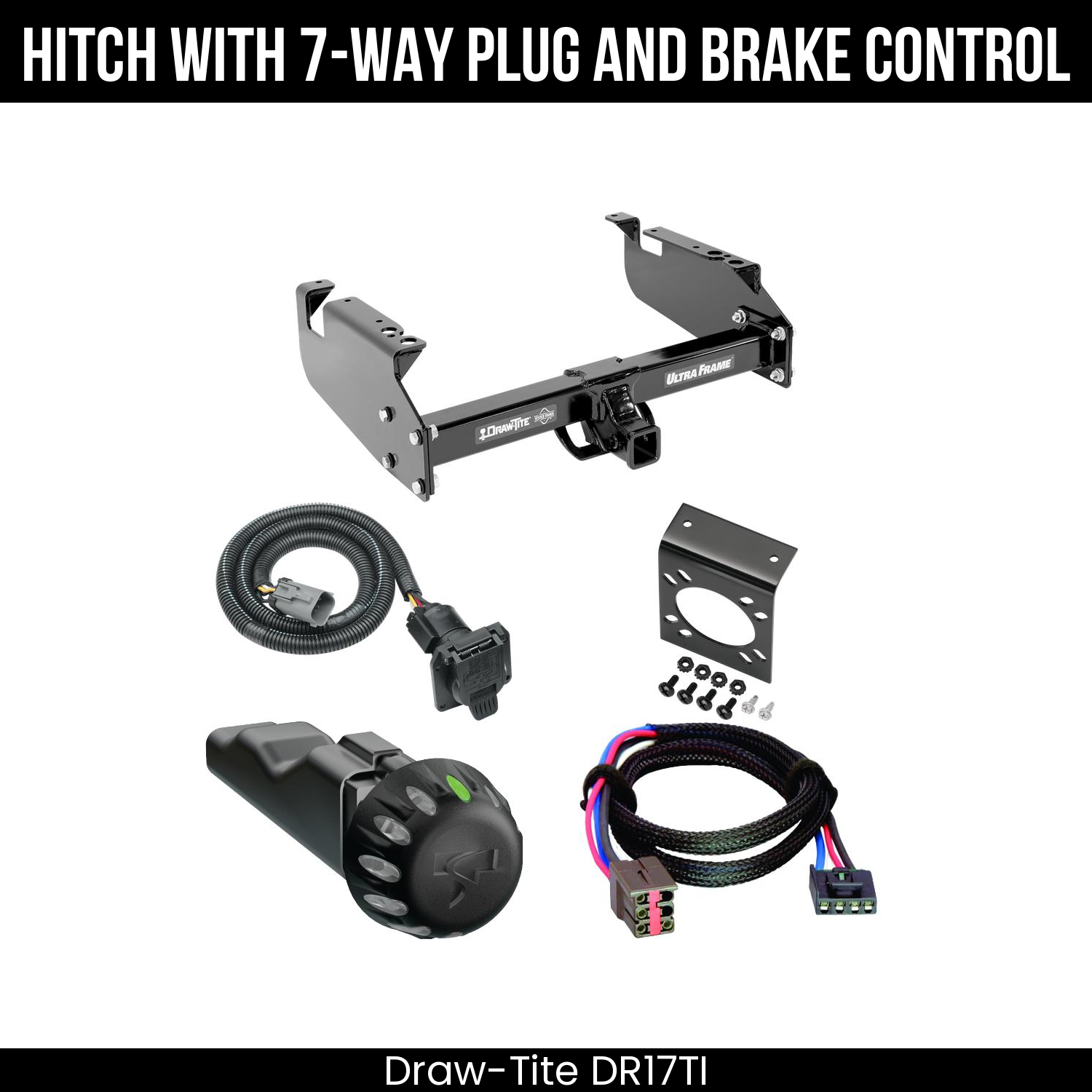 Draw Tite DR17TI Hitch With 7 Way Plug And Brake Control Bundle Featureimg