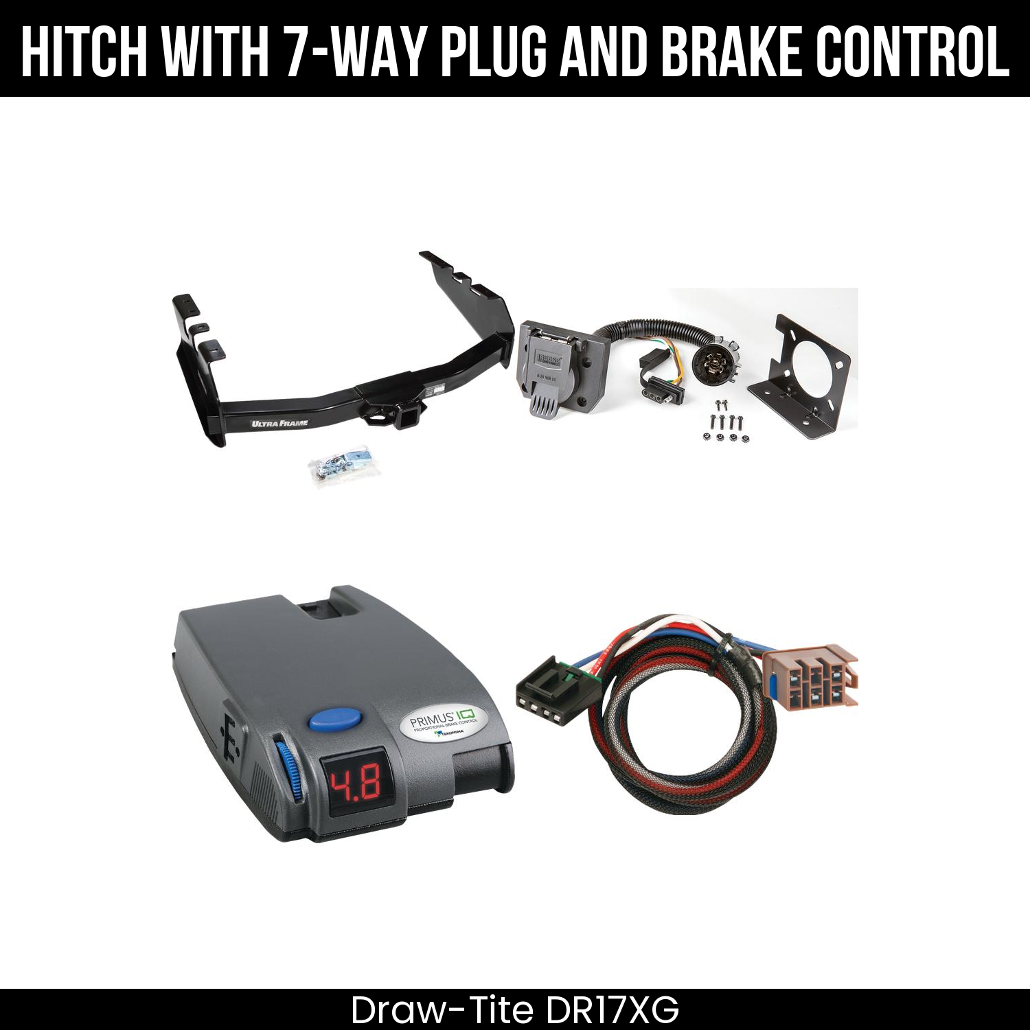 Trailer Hitch , 7-Way , Tekonsha Primus IQ Brake Control