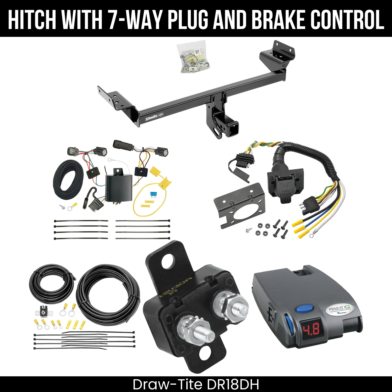 Trailer Hitch , 7-Way , Tekonsha Primus IQ Brake Control