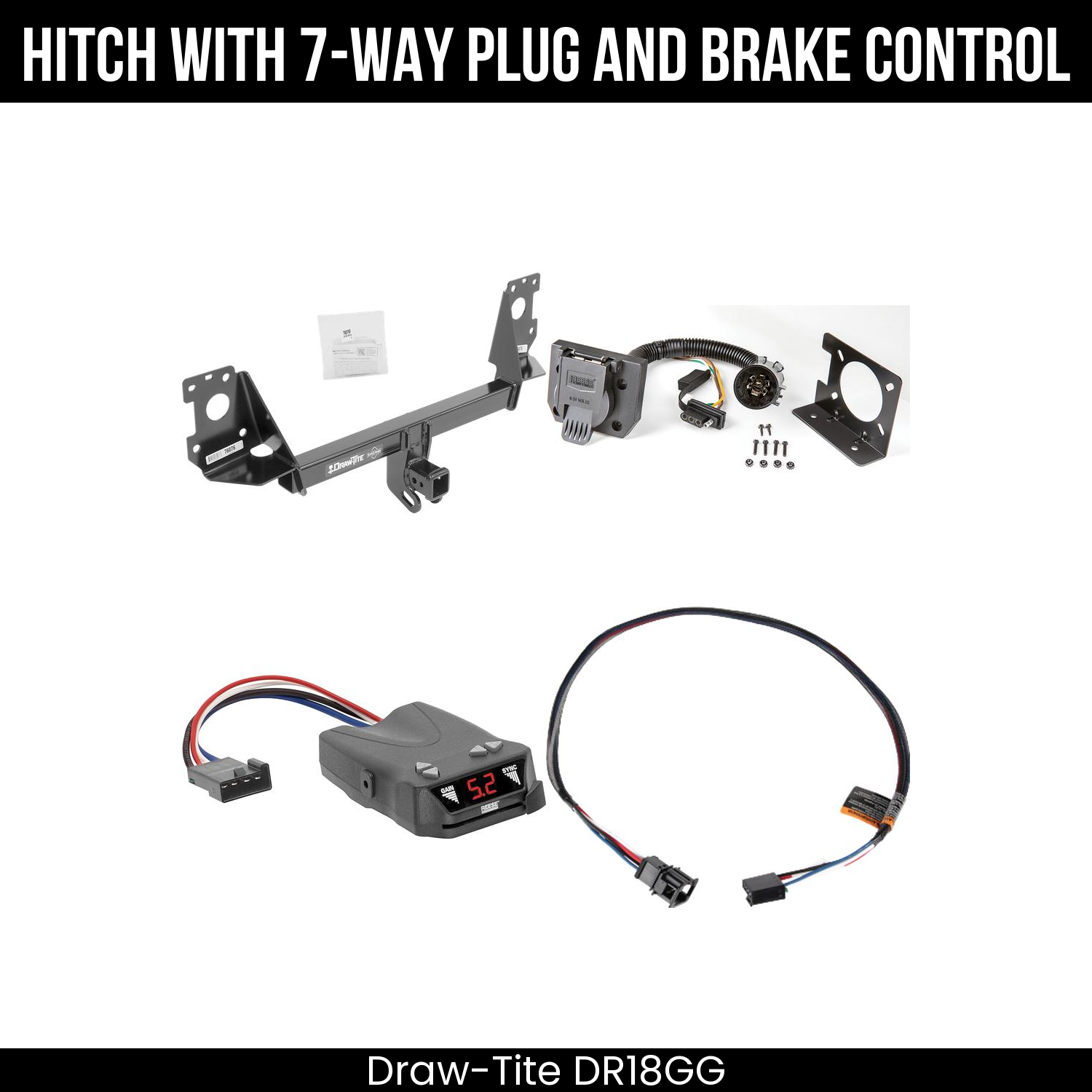 Trailer Hitch , 7-Way , Reese Brakeman IV Brake Control