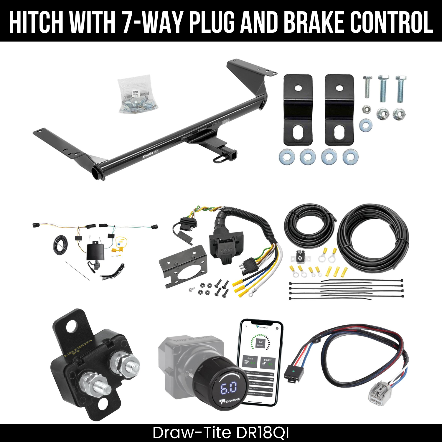Draw Tite DR18QI Hitch With 7 Way Plug And Brake Control Bundle Featureimg