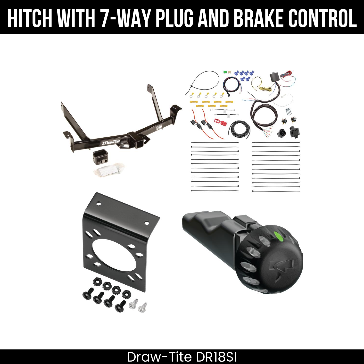 Draw Tite DR18SI Hitch With 7 Way Plug And Brake Control Bundle Featureimg