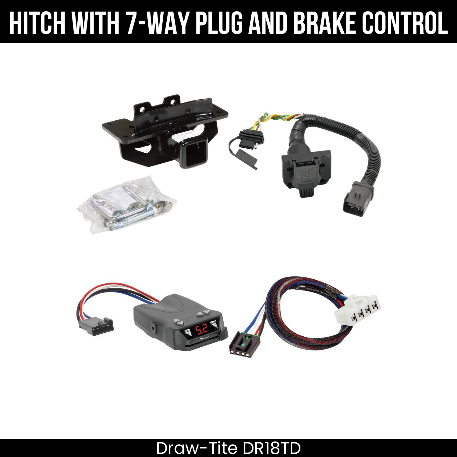 Trailer Hitch , 7-Way , Tekonsha Brakeman IV Brake Control