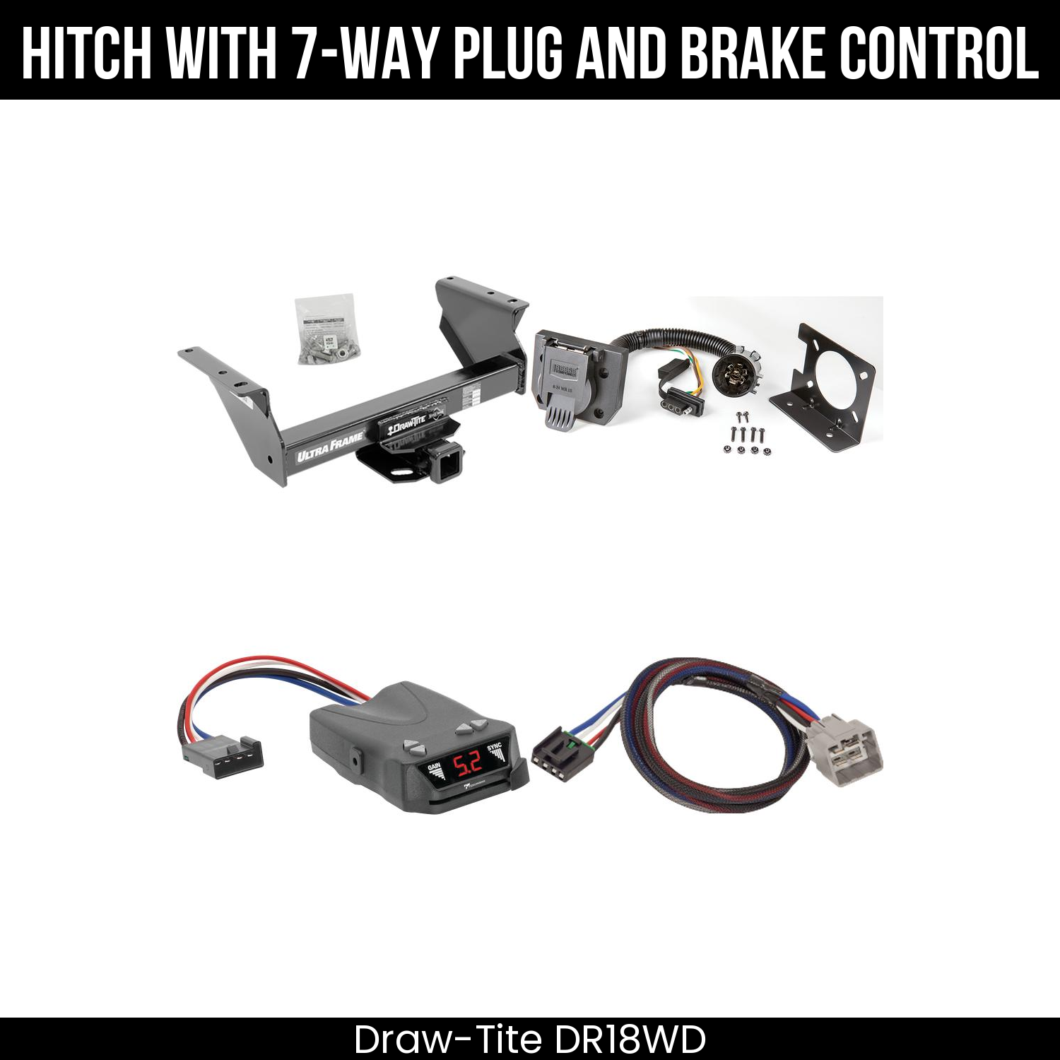 Trailer Hitch , 7-Way , Tekonsha Brakeman IV Brake Control