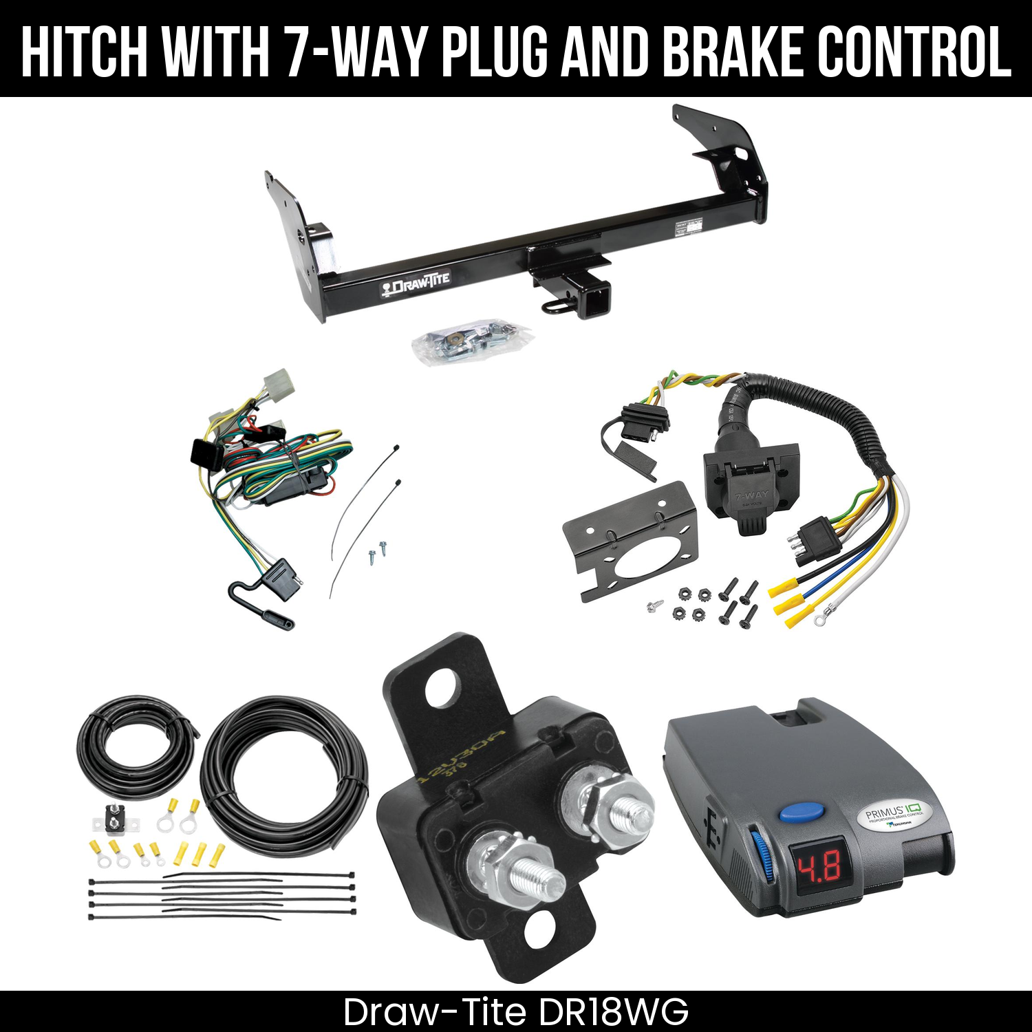 Trailer Hitch , 7-Way , Tekonsha Primus IQ Brake Control