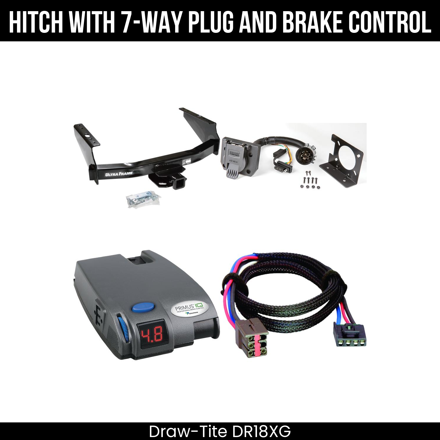 Trailer Hitch , 7-Way , Tekonsha Primus IQ Brake Control