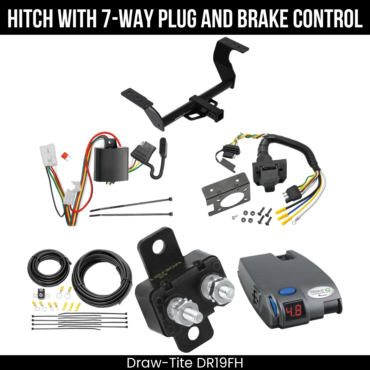 Trailer Hitch , 7-Way , Tekonsha Primus IQ Brake Control