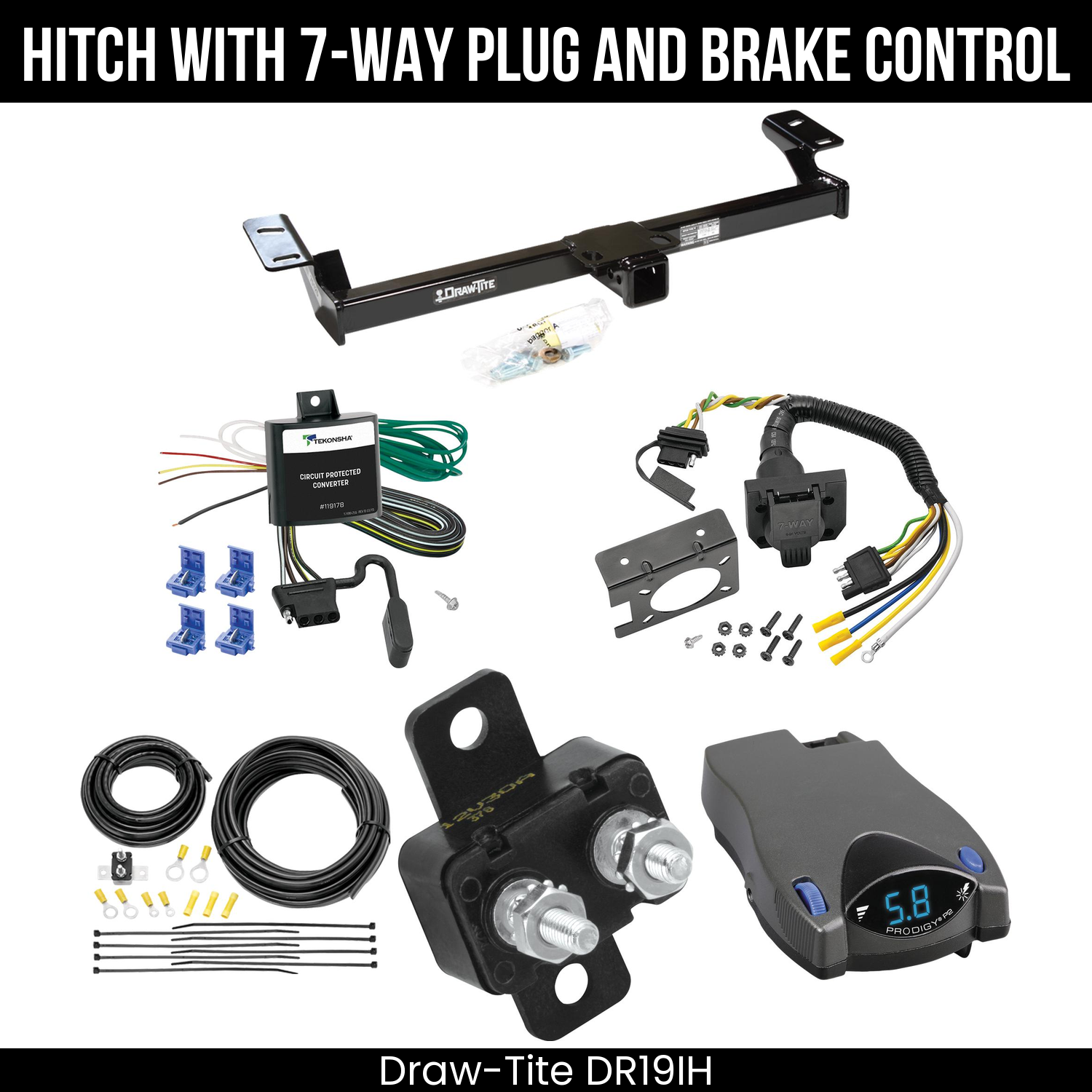 Trailer Hitch , 7-Way , Tekonsha Prodigy P2 Brake Control